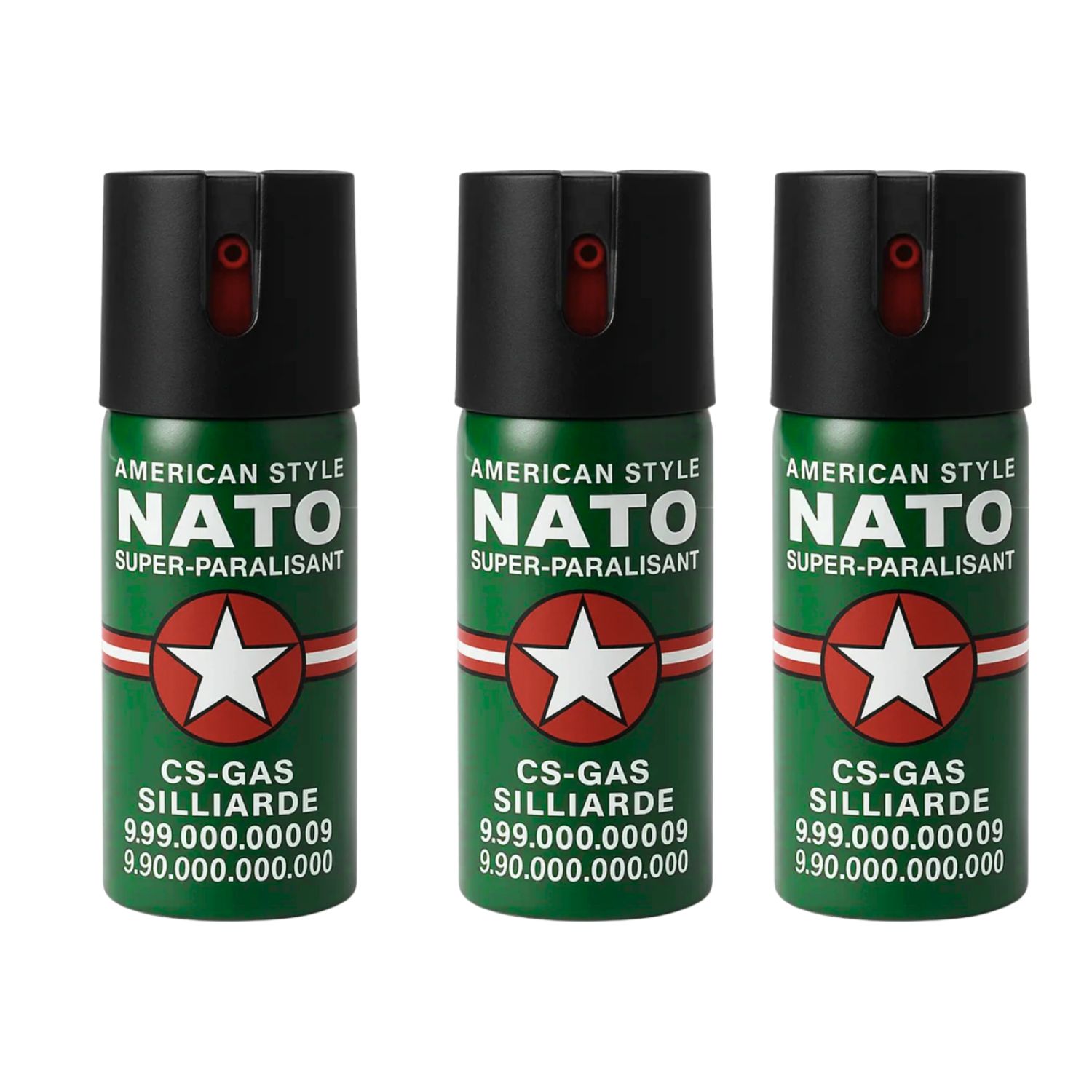 PACK 3 GAS PIMIENTA 60ML ESTILO AMERICANO SEGURIDAD PORTÁTIL ALCANCE 3M - 1