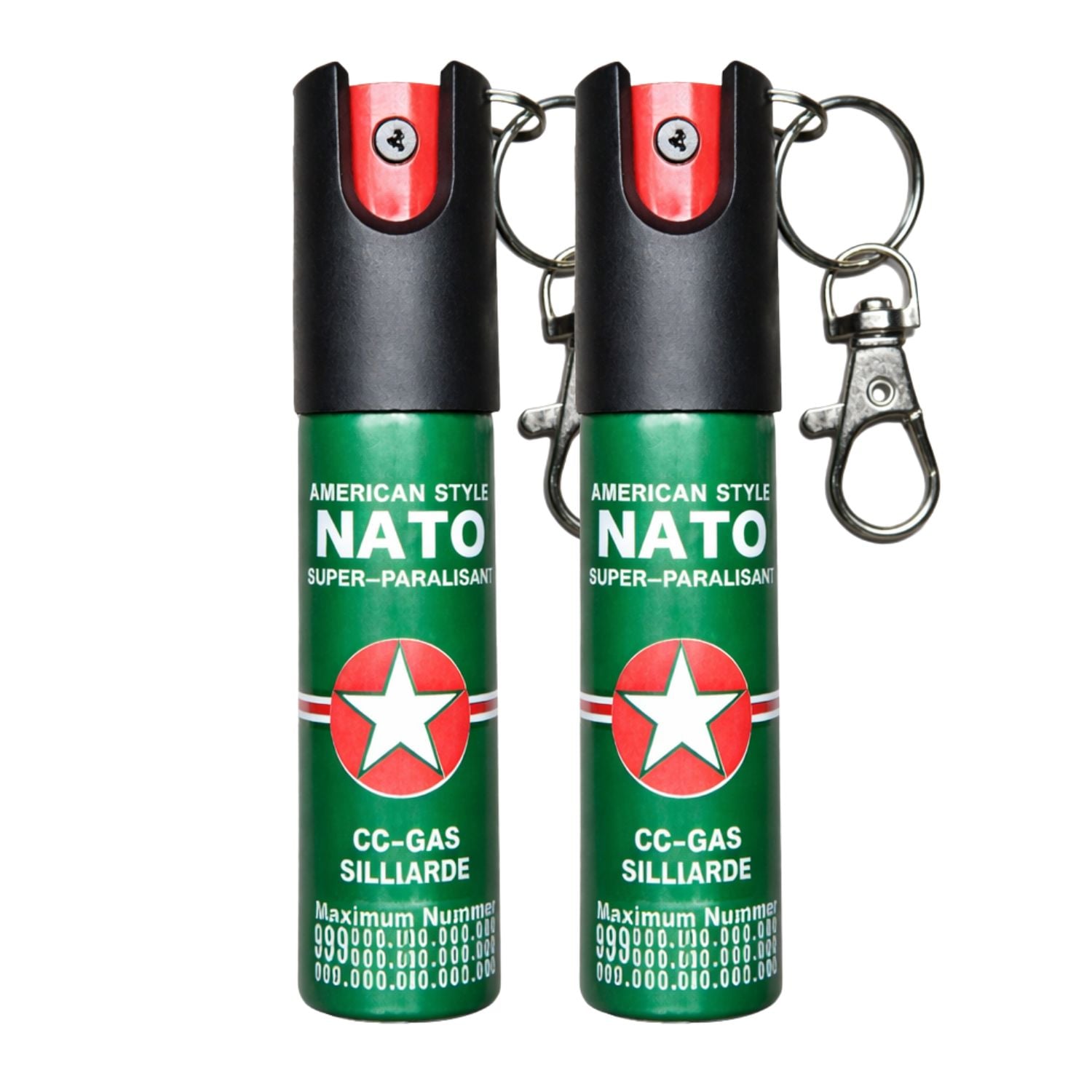 GAS PIMIENTA LLAVERO 20ML COMPACTO CON SEGURO Y CLIP PORTÁTIL - 1