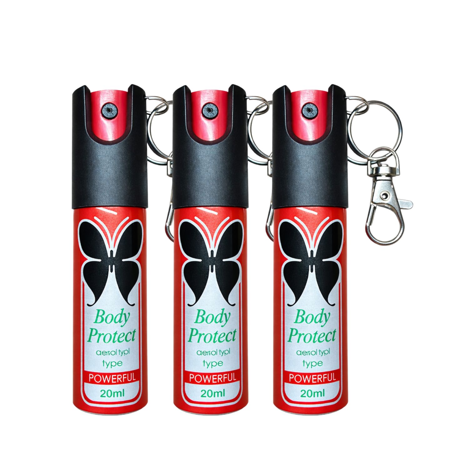 GAS PIMIENTA LLAVERO 20ML COMPACTO CON SEGURO Y CLIP PORTÁTIL - 1