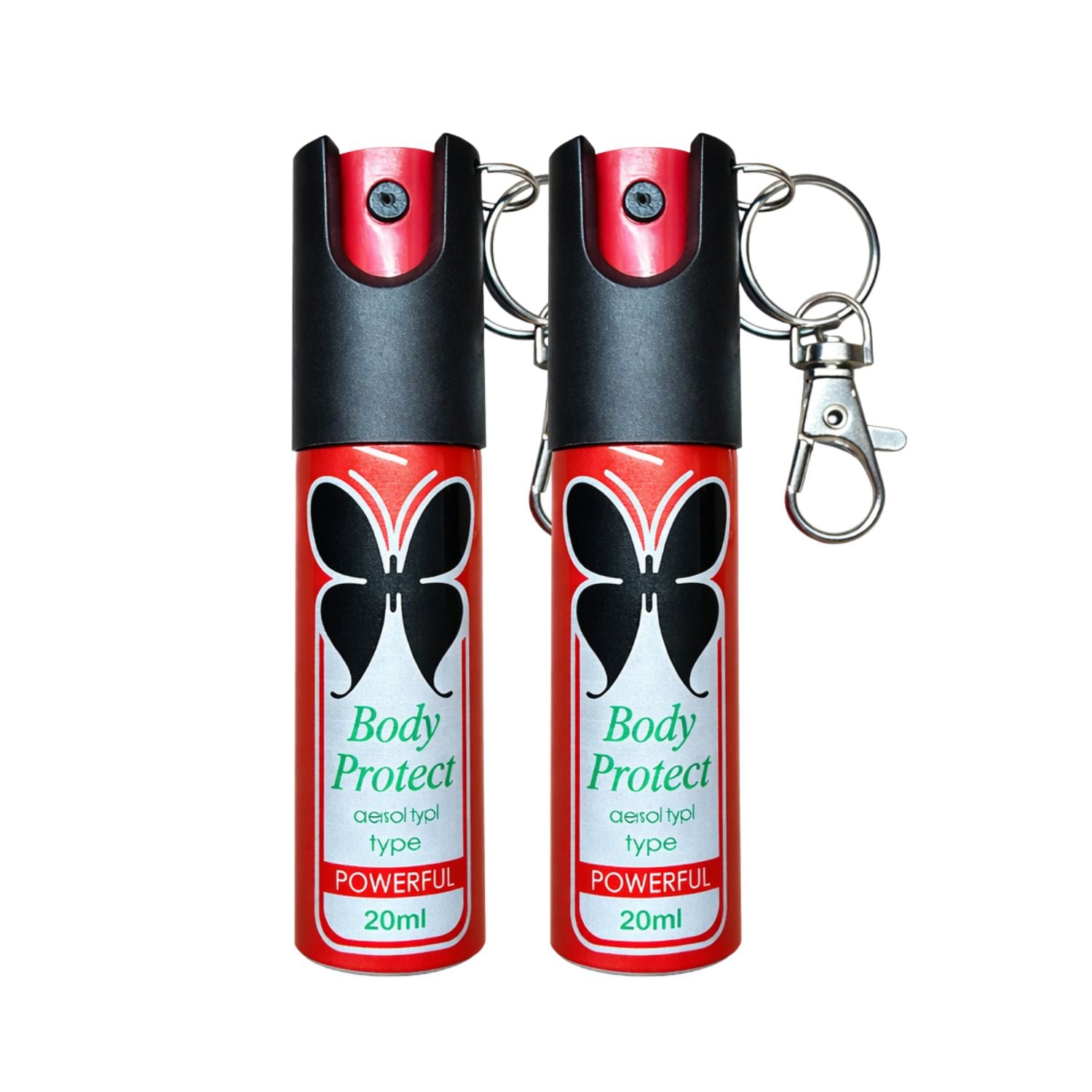 GAS PIMIENTA LLAVERO 20ML COMPACTO CON SEGURO Y CLIP PORTÁTIL - 1