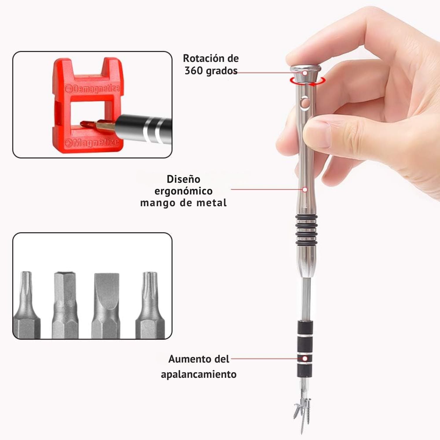 KIT DE DESTORNILLADORES DE PRECISIÓN 110 PIEZAS PARA REPARACIÓN DE CELULARES, LAPTOPS, CONSOLAS, CÁMARAS Y MÁS - 5