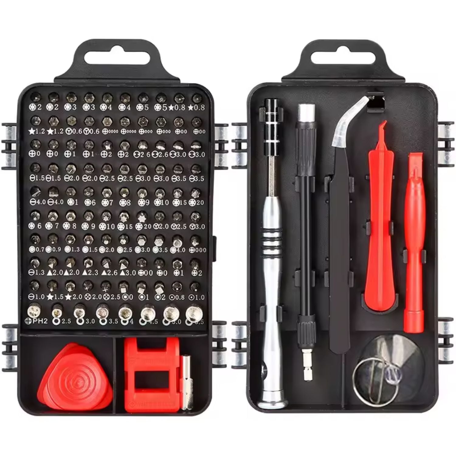 SET DE 110 DESTORNILLADORES MAGNÉTICOS Y HERRAMIENTAS DE PRECISIÓN PARA CELULARES, TABLETS, PC, CONSOLAS Y ELECTRÓNICA - 1