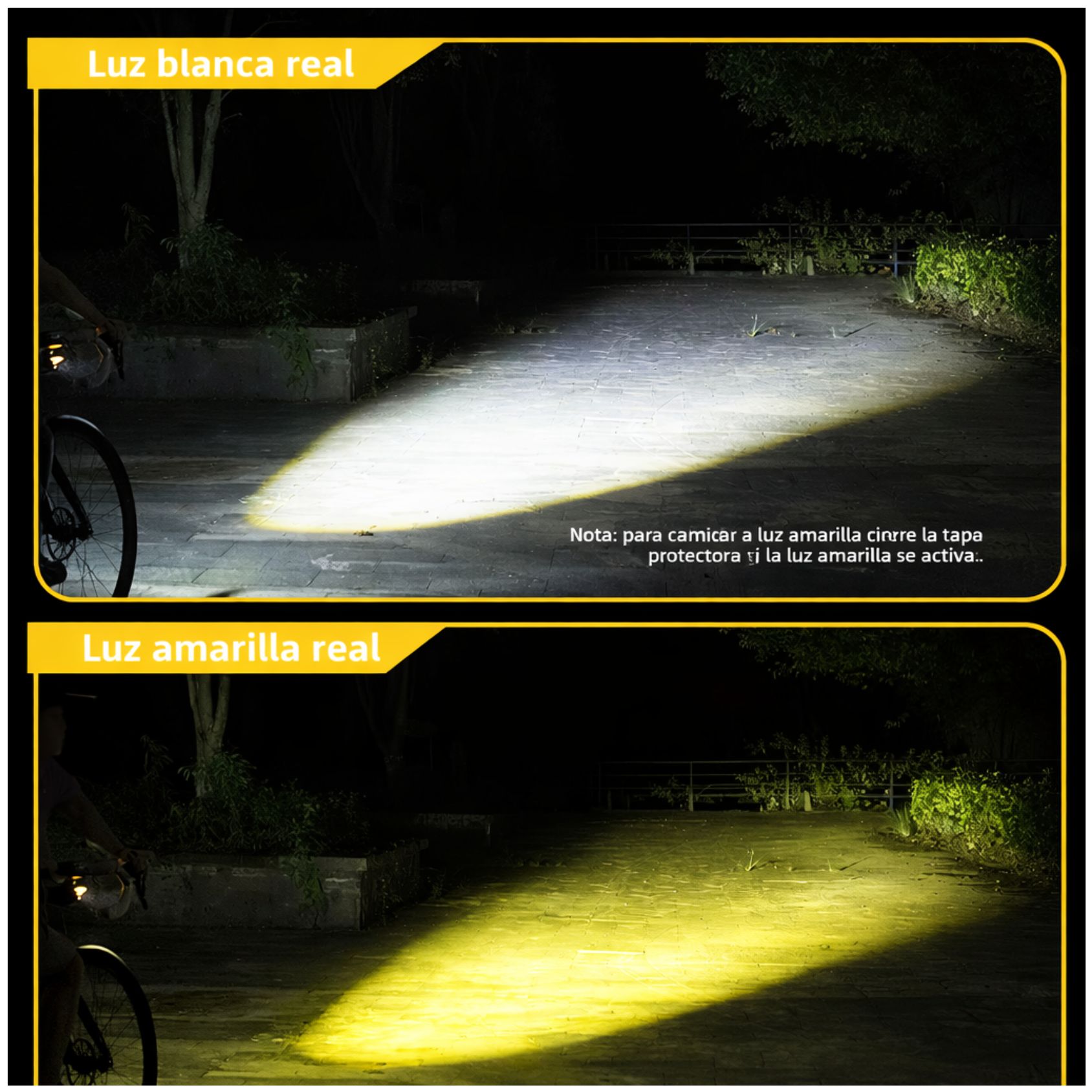 LUZ DELANTERA PARA BICICLETA ANTINIEBLA 650 LM RECARGABLE USB-C ALTA POTENCIA - 4