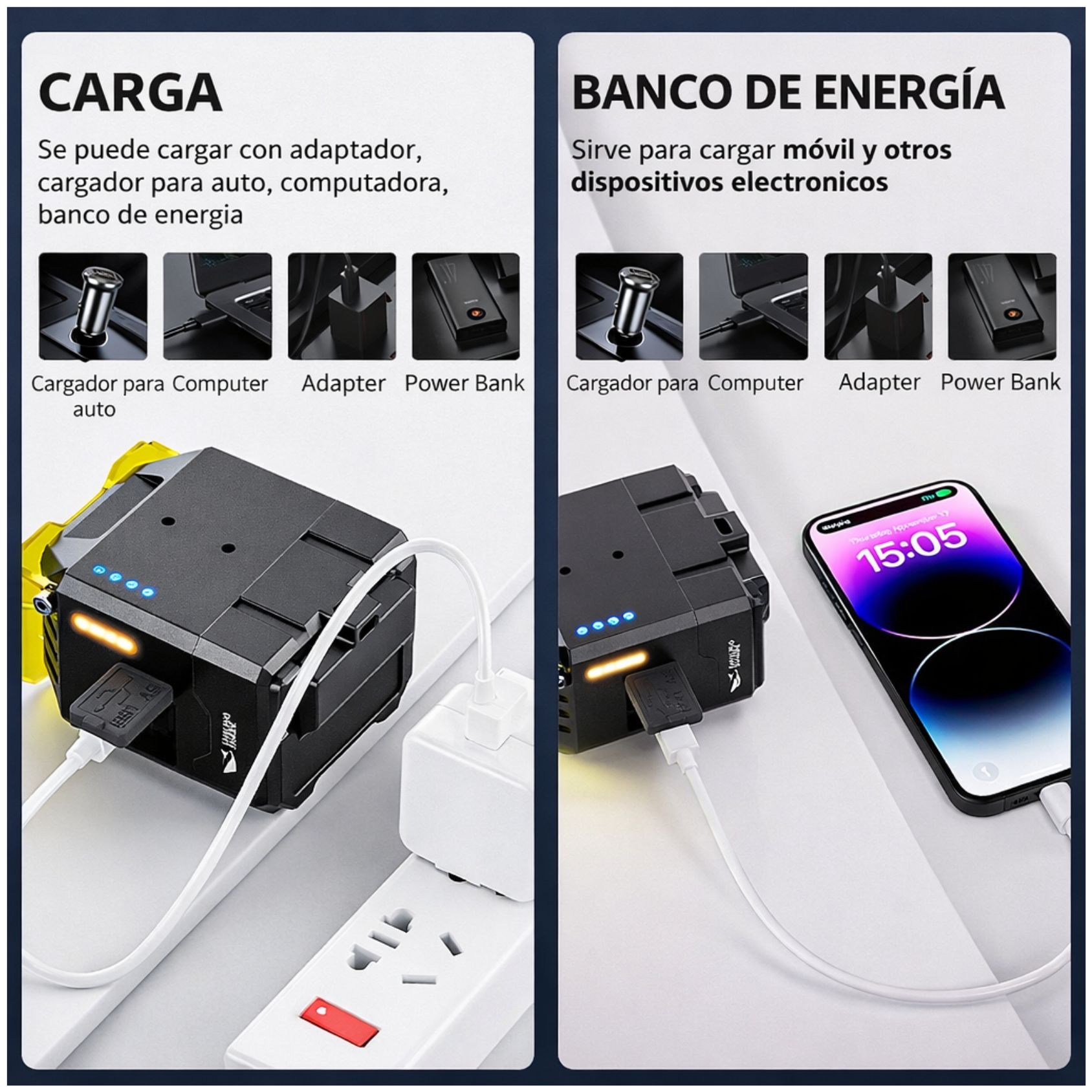 LUZ DELANTERA PARA BICICLETA ANTINIEBLA 650 LM RECARGABLE USB-C ALTA POTENCIA - 9