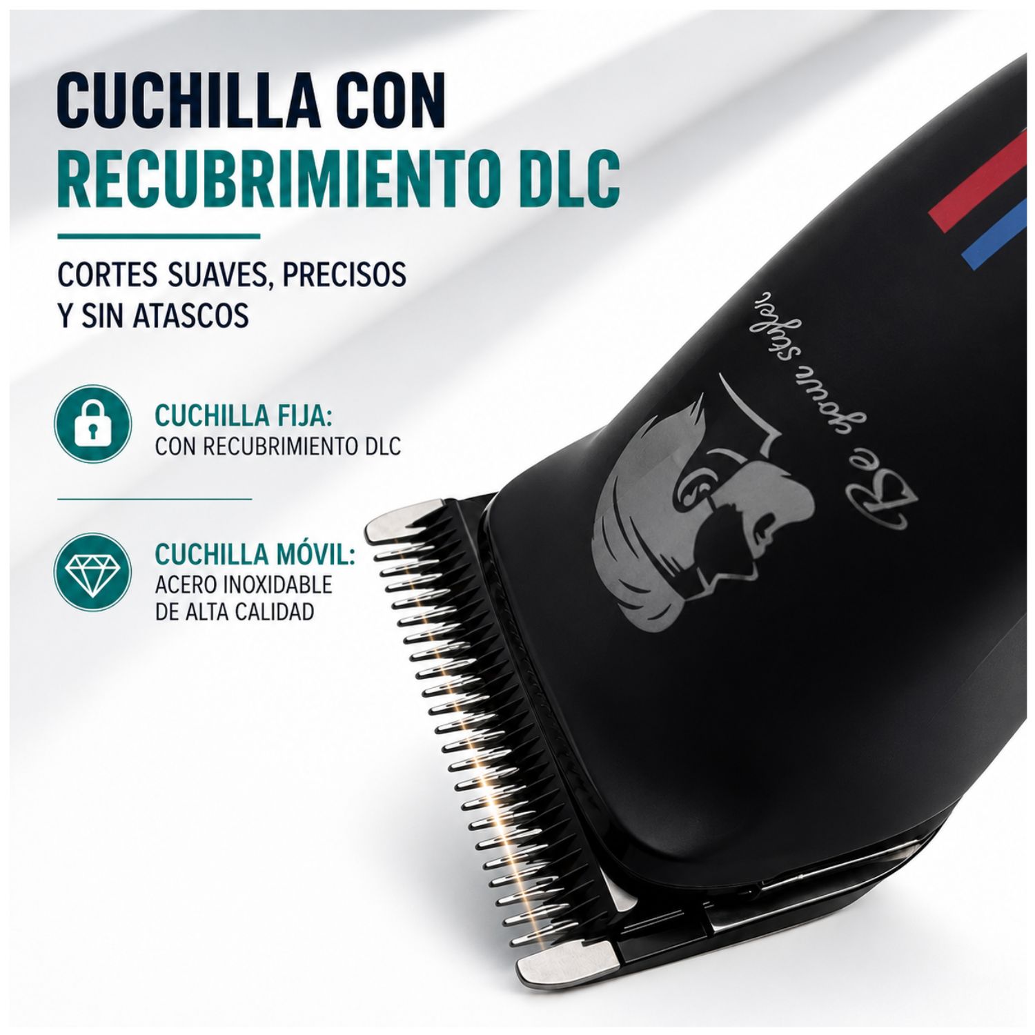 CORTADOR DE CABELLO VGR PROFESIONAL 8000RPM INALÁMBRICO CON DOBLE BATERÍA EXTRAÍBLE - 6