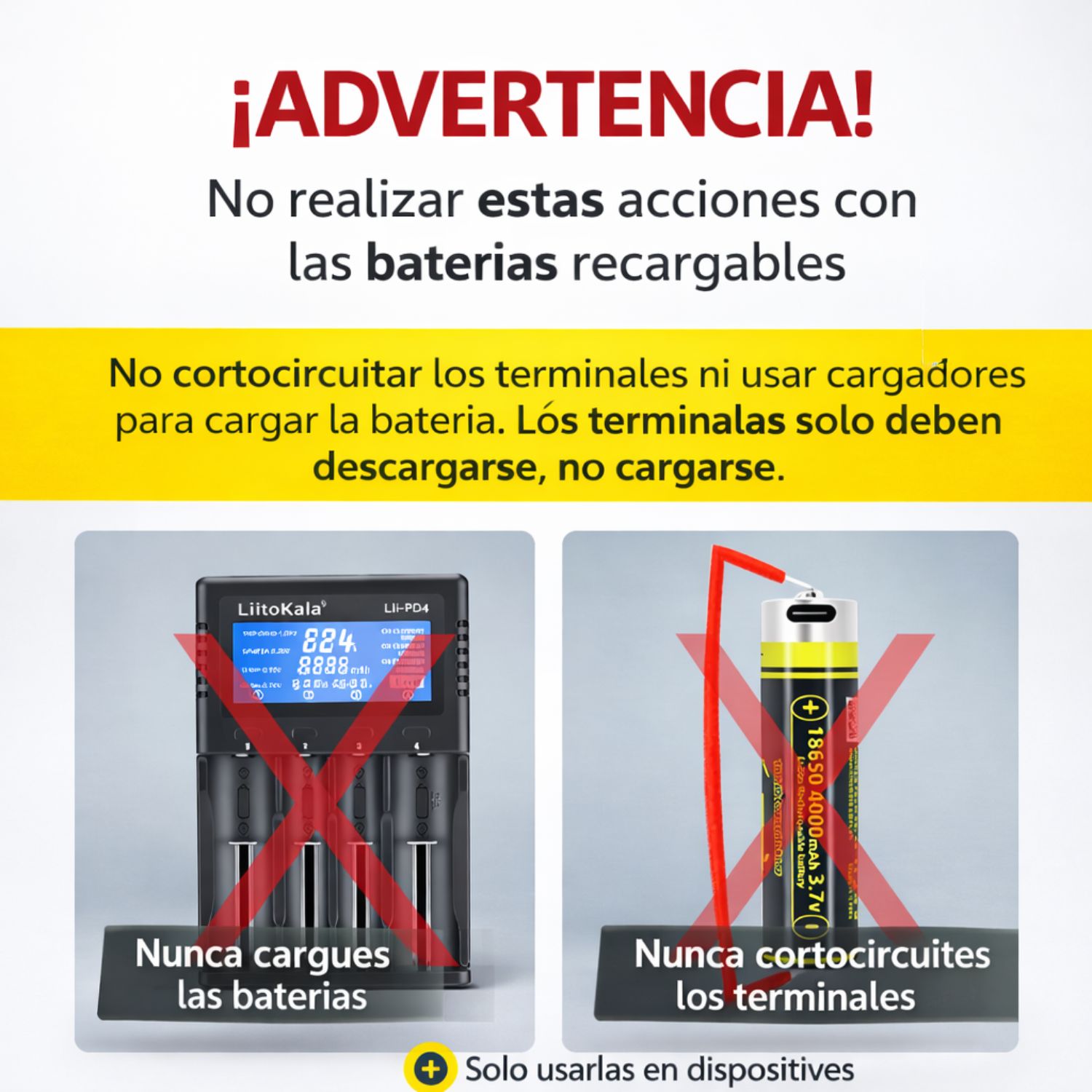 PILA 18650 RECARGABLE 4000MAH 3.7V CON USB TIPO C PARA LINTERNA MICRÓFONO VENTILADOR Y MÁS - 5