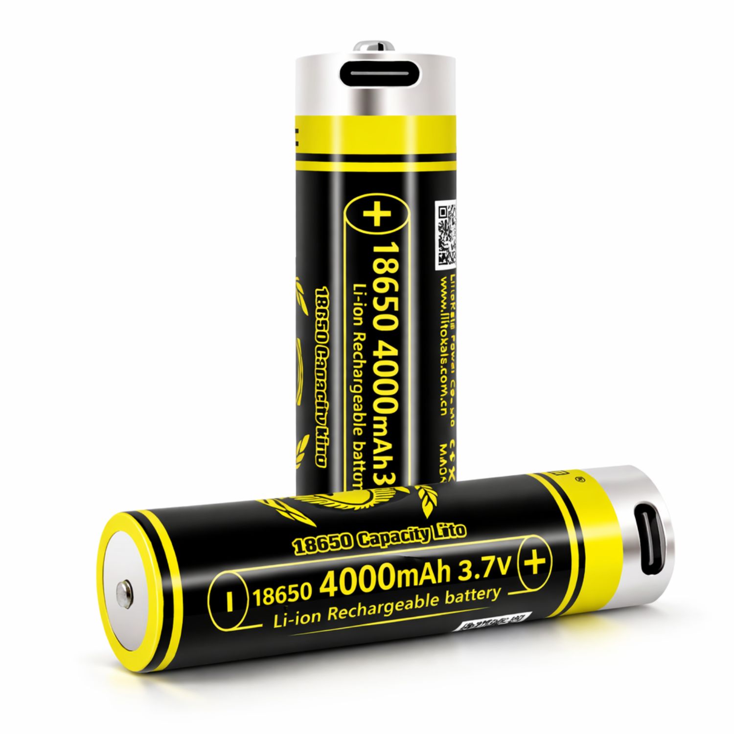 BATERÍA LITIO 18650 RECARGABLE 4000MAH USB TIPO C PARA EQUIPOS PORTÁTILES - 1