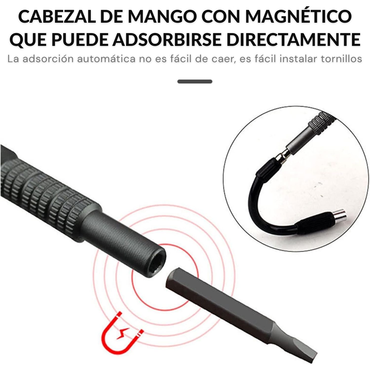 Juego de Destornilladores de Precisión 26 en 1 Magnético para Celulares y Electrónica - 6