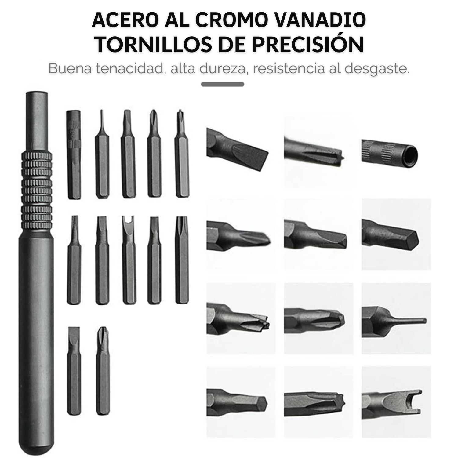 Juego de Destornilladores de Precisión 26 en 1 Magnético para Celulares y Electrónica - 7