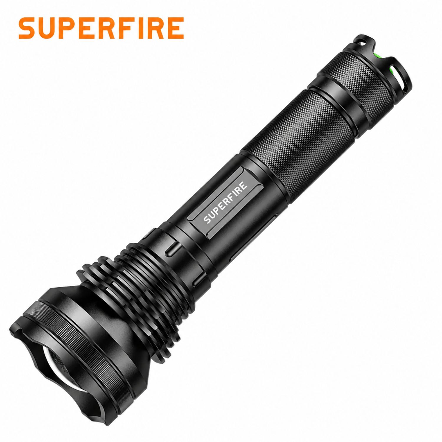 LINTERNA TÁCTICA SUPERFIRE L3 P90 LED RECARGABLE 2700LM LARGO ALCANCE 400M ZOOM AJUSTABLE - 1