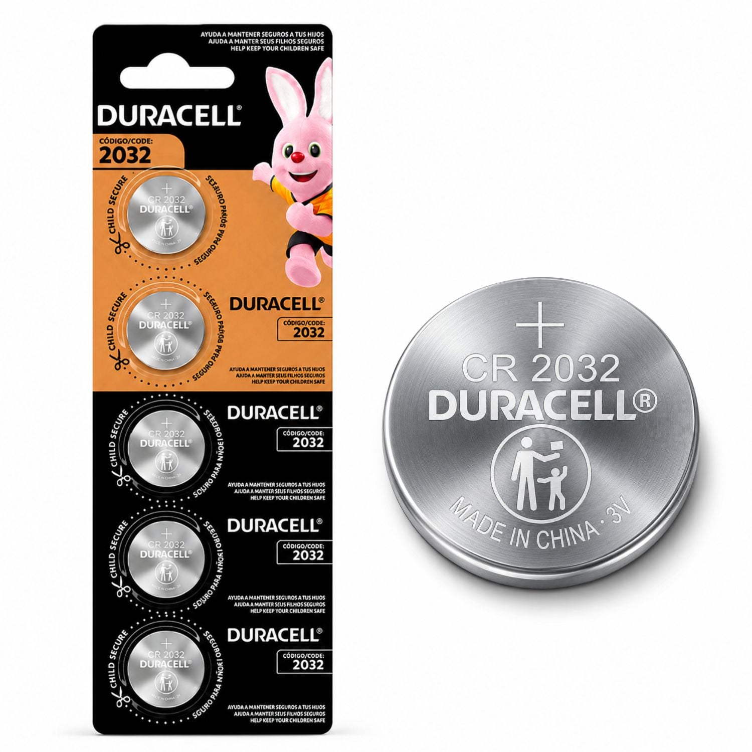 PILAS CR2032 3V DURACELL X 5 UNIDADES - 1