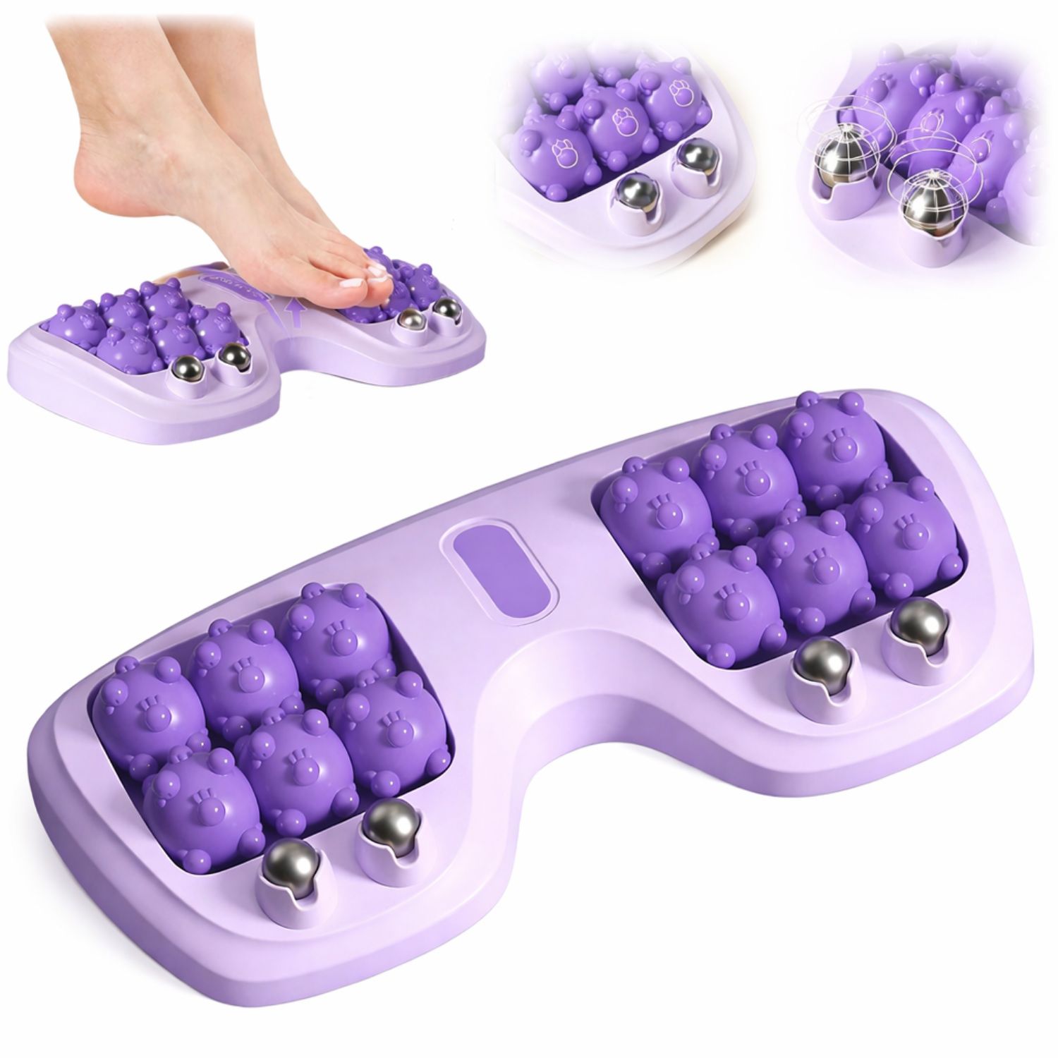 RODILLO MASAJEADOR DE PIES PARA FASCITIS PLANTAR CON ACUPRESIÓN Y BASE ANTIDESLIZANTE DOLOR PLANTAR - 1