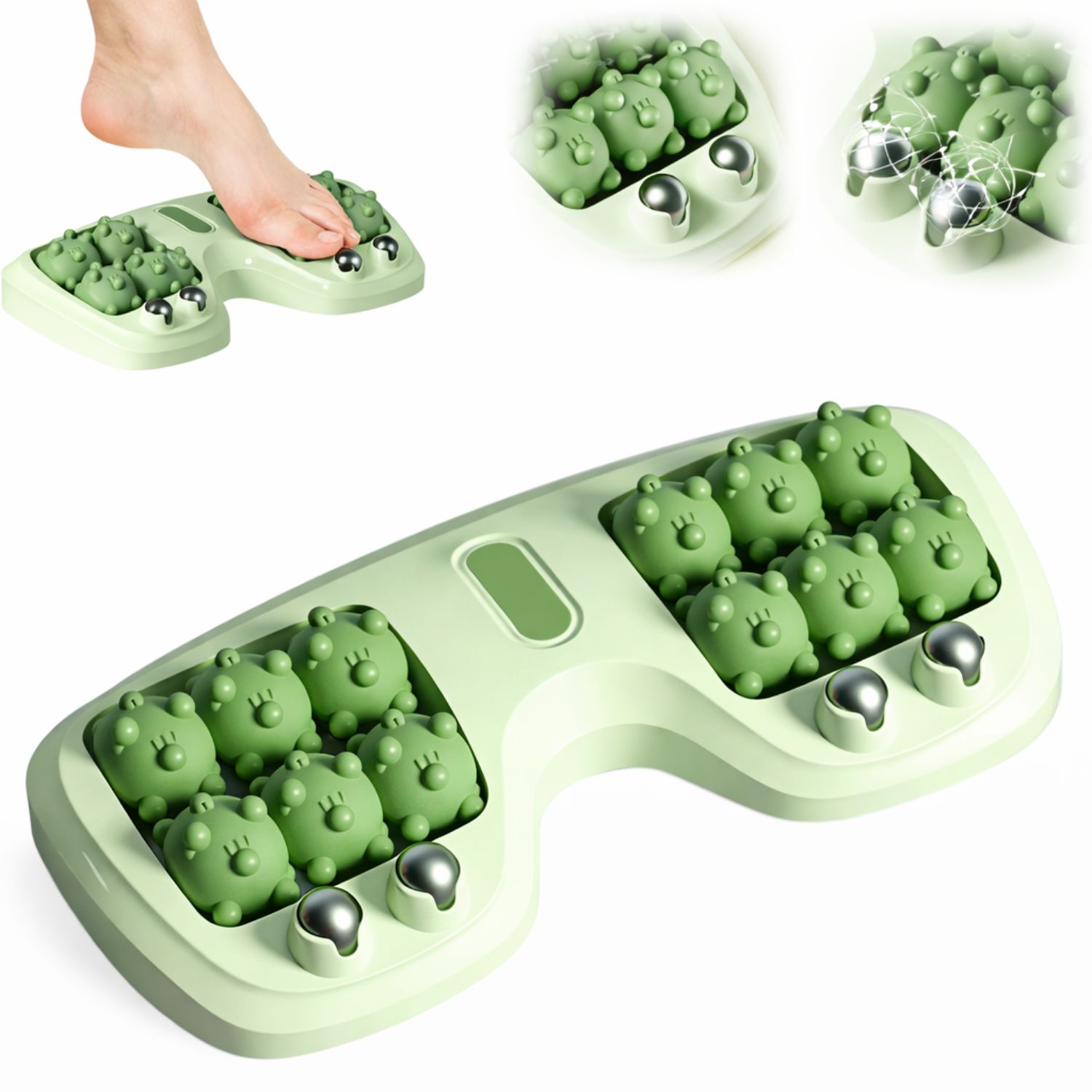 RODILLO MASAJEADOR DE PIES PARA FASCITIS PLANTAR CON ACUPRESIÓN Y BASE ANTIDESLIZANTE DOLOR PLANTAR - 1