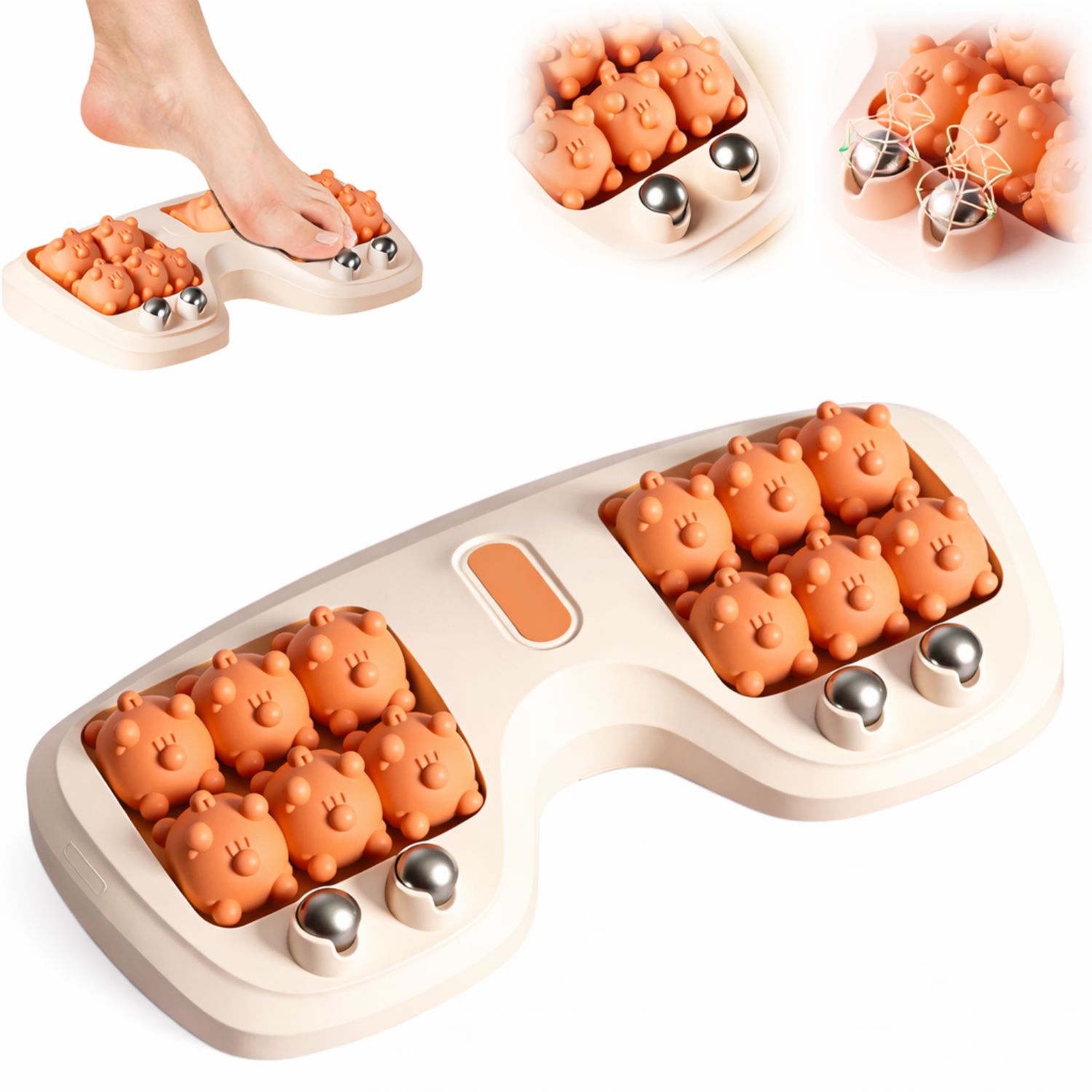 RODILLO MASAJEADOR DE PIES PARA FASCITIS PLANTAR CON ACUPRESIÓN Y BASE ANTIDESLIZANTE DOLOR PLANTAR - 1