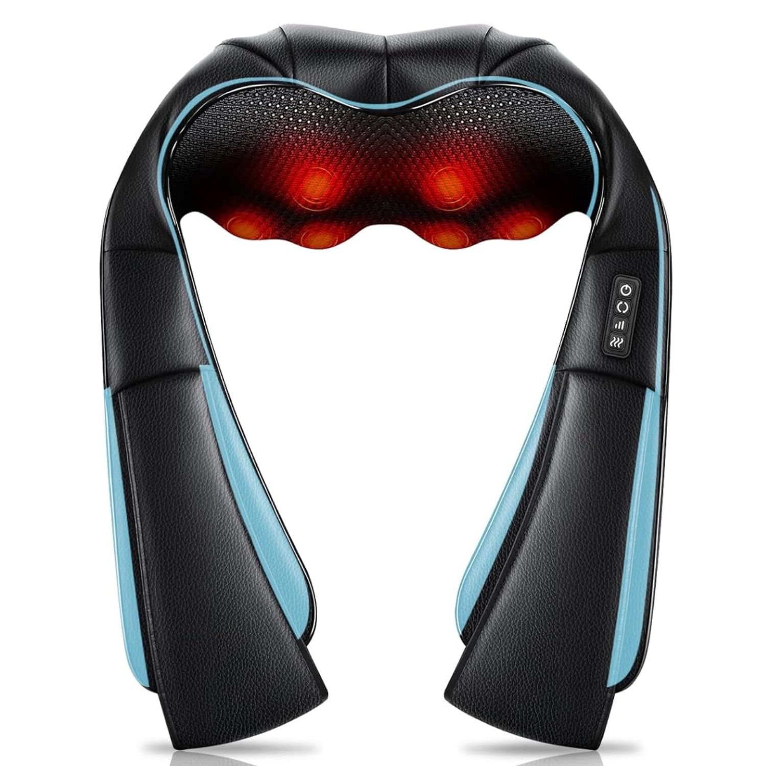 MASAJEADOR SHIATSU CUELLO ESPALDA CON CALOR RECARGABLE VERDE - 1