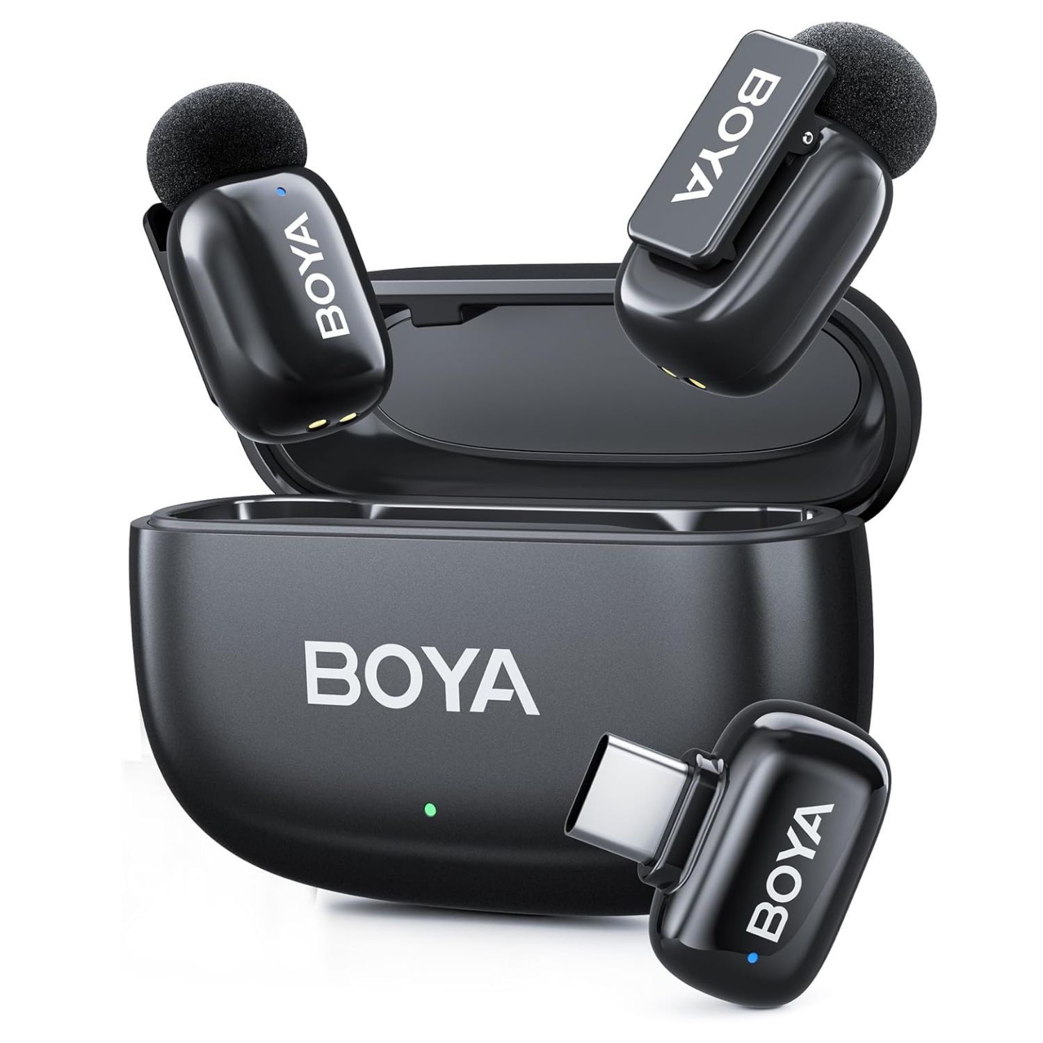 MICRÓFONO INALÁMBRICO BOYA MINI 2 USB C CON CANCELACIÓN DE RUIDO IA APP BOYA CENTRAL Y ESTUCHE DE CARGA - 1