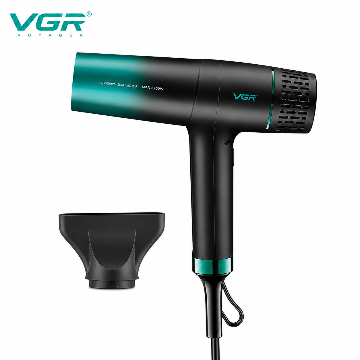 SECADOR DE CABELLO PROFESIONAL VGR V-442 BLDC 2200W IÓNICO SALÓN 110000RPM - 1