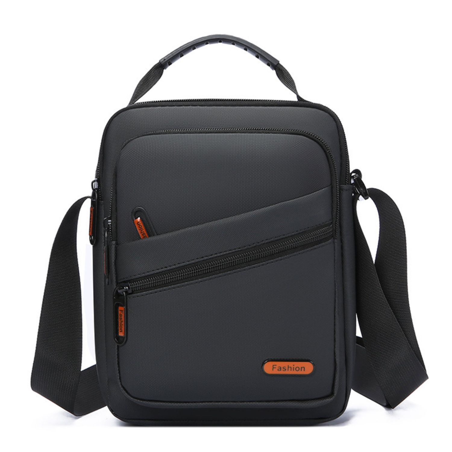 MORRAL IMPERMEABLE HOMBRE OXFORD PU BOLSO BANDOLERA CON MÚLTIPLES BOLSILLOS PARA TRABAJO VIAJES Y OFICINA - 1