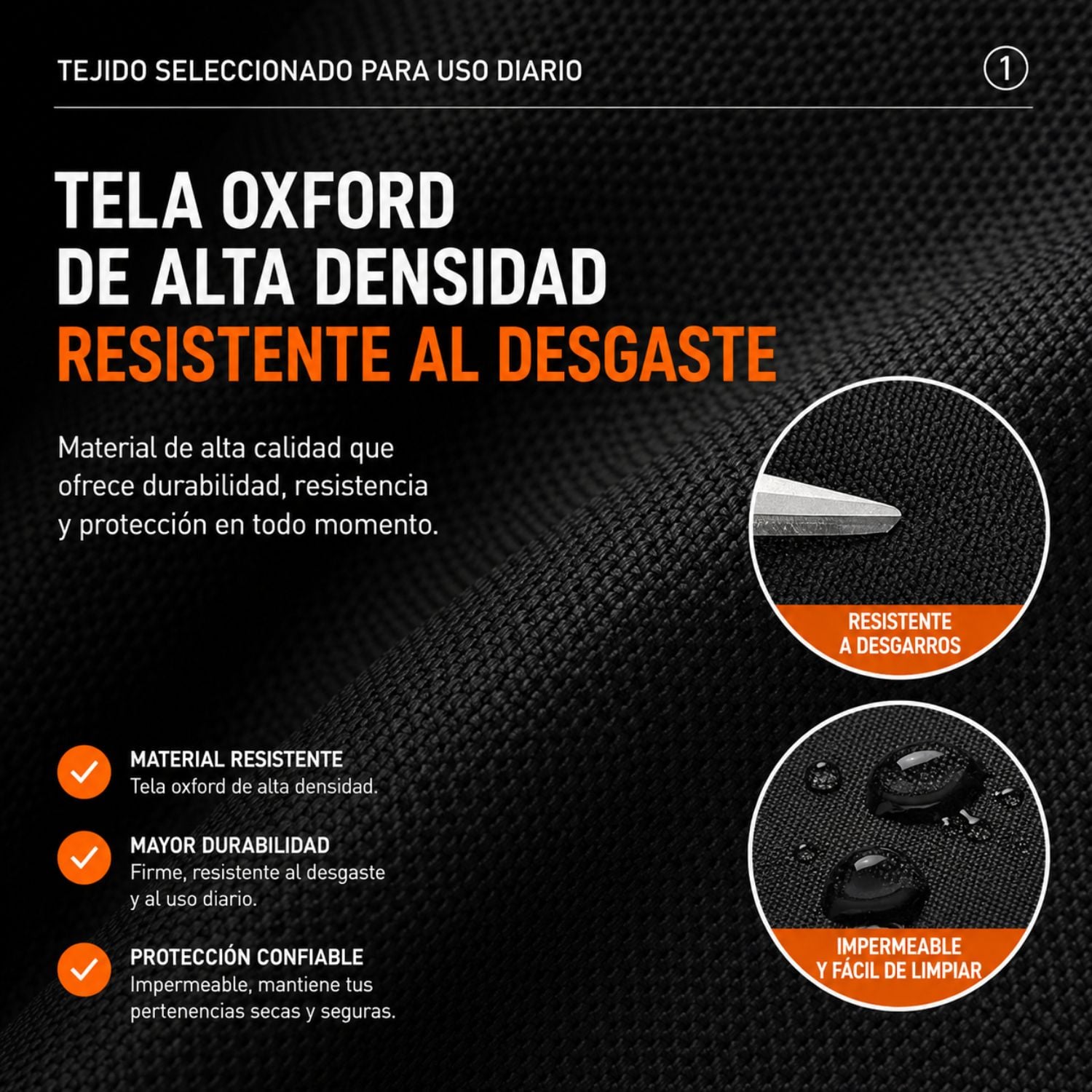 MORRAL IMPERMEABLE HOMBRE OXFORD PU BOLSO BANDOLERA CON MÚLTIPLES BOLSILLOS PARA TRABAJO VIAJES Y OFICINA - 4