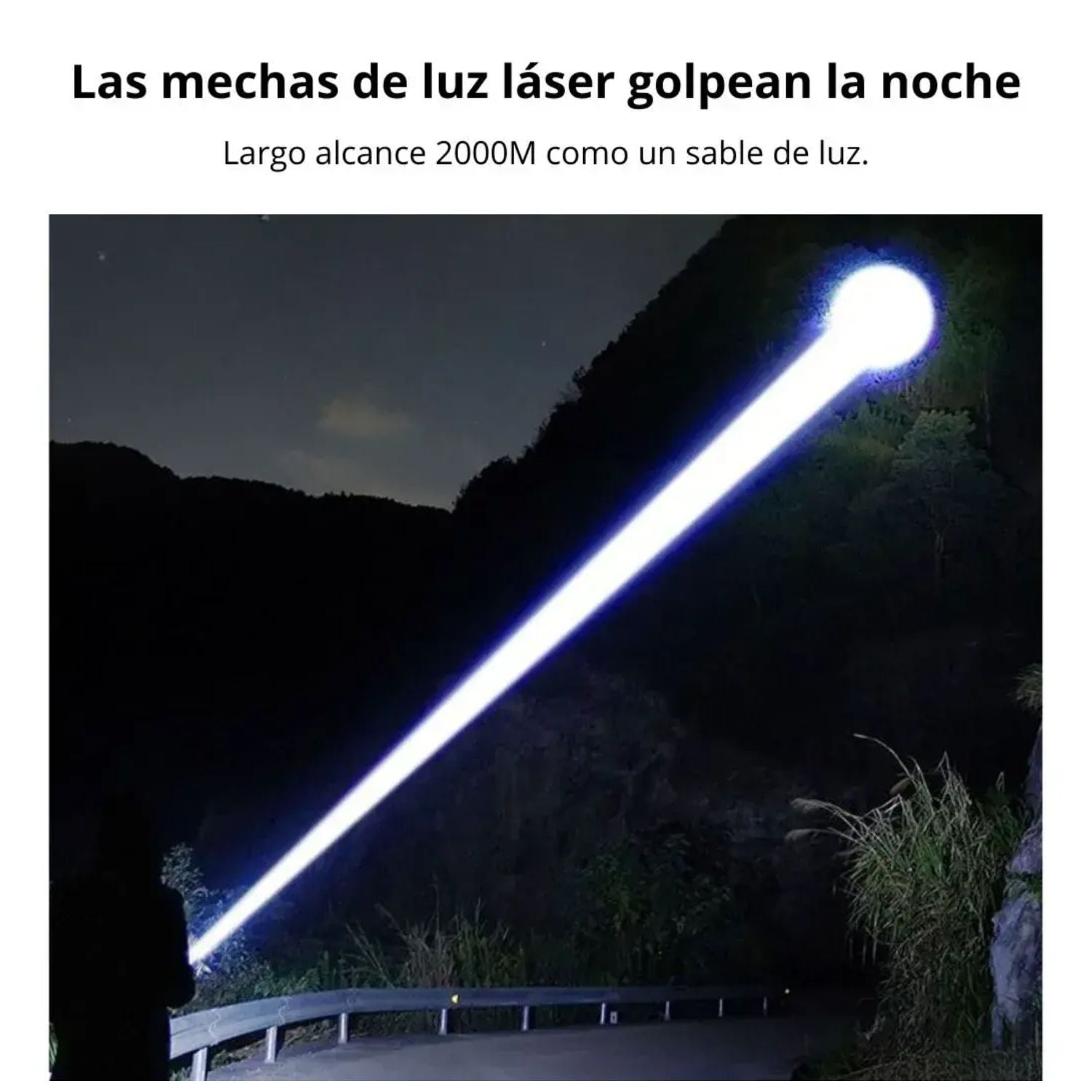 LINTERNA TÁCTICA LED LIDIMI LD-L1545A 30W RECARGABLE USB-C ZOOM X2000 PANTALLA LED POWER BANK ALCANCE 2000 METROS - 4