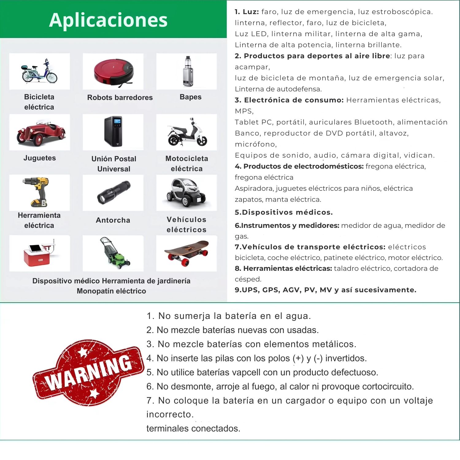 BATERÍA RECARGABLE 21700 5000MAH LITIO ALTA DESCARGA PARA LINTERNAS Y HERRAMIENTAS - 6