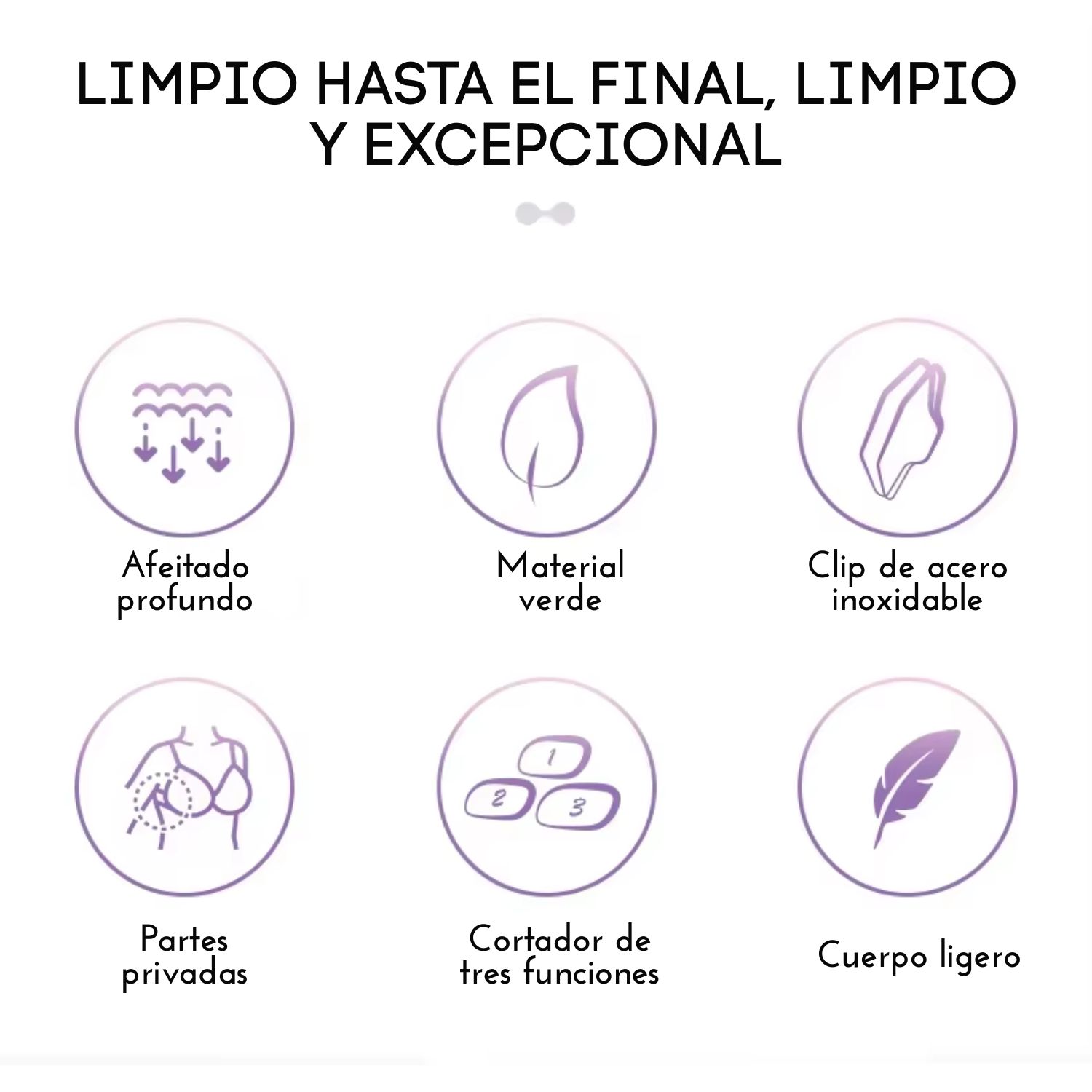 DEPILADORA ELÉCTRICA FACIAL Y CORPORAL 3 EN 1 CON REMOVEDOR DE CALLOS RECARGABLE - 3