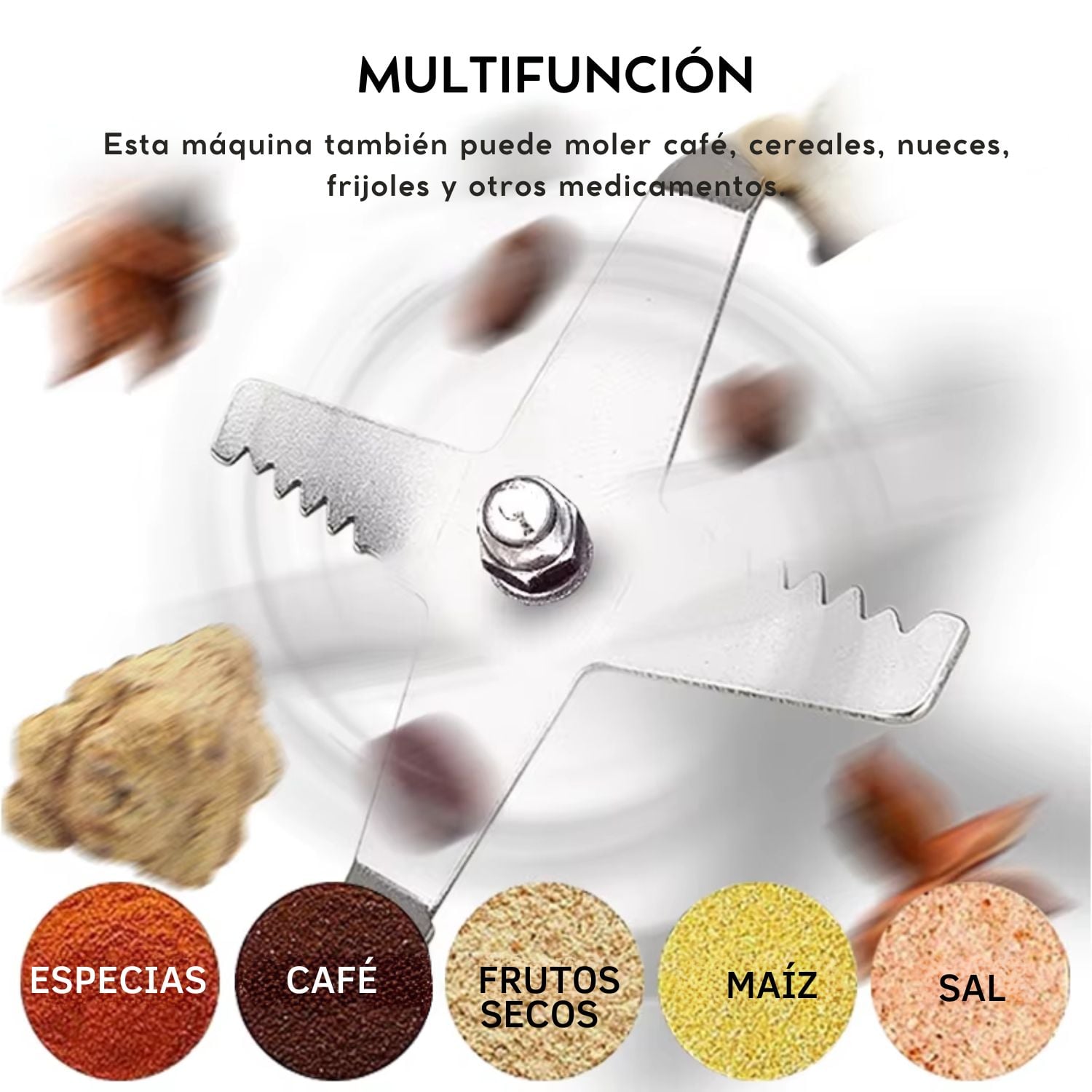 MOLINILLO ELÉCTRICO DE CAFÉ 300W MULTIFUNCIONAL RAF - 3