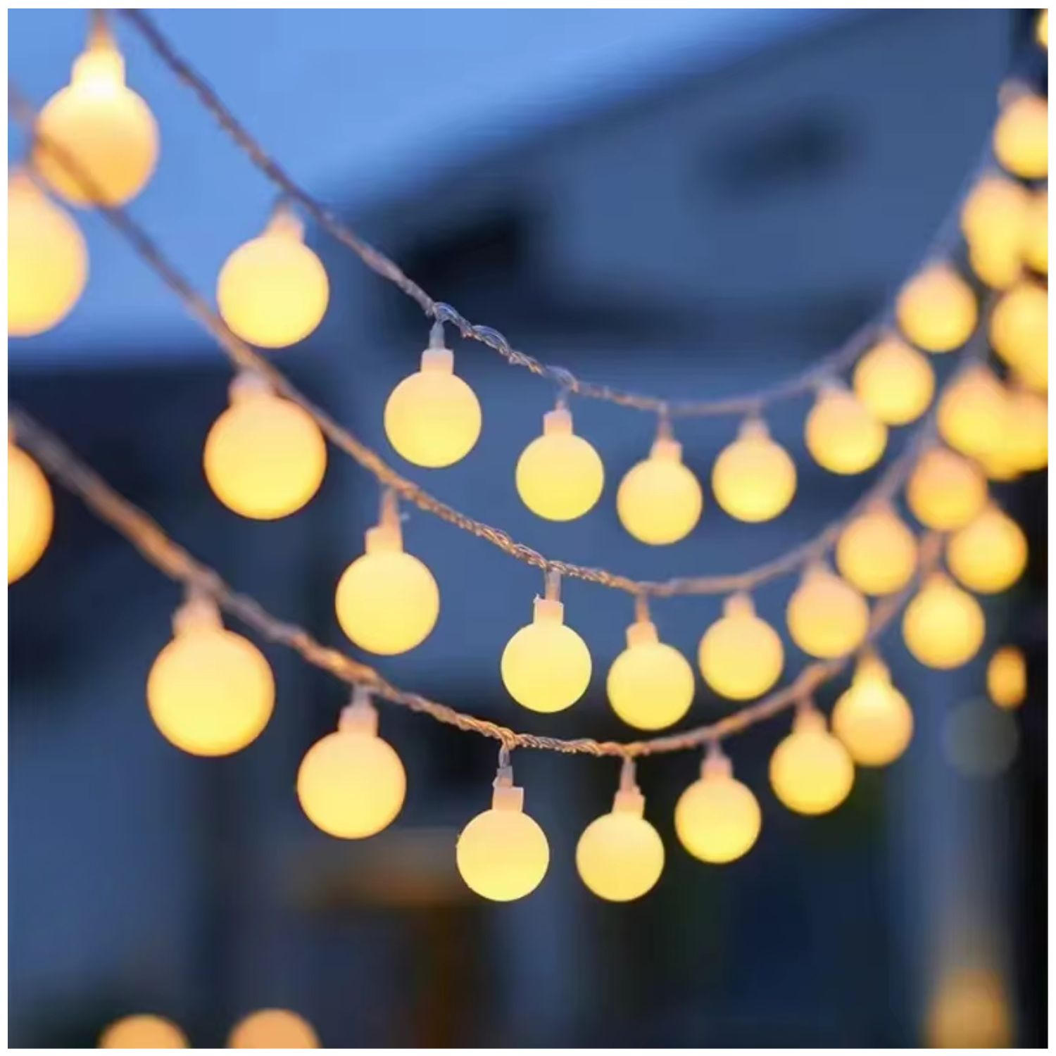 GUIRNALDA DE LUCES LED 9M 100 BOLITAS CÁLIDAS IP44 PARA DECORACIÓN INTERIOR Y EXTERIOR - 2