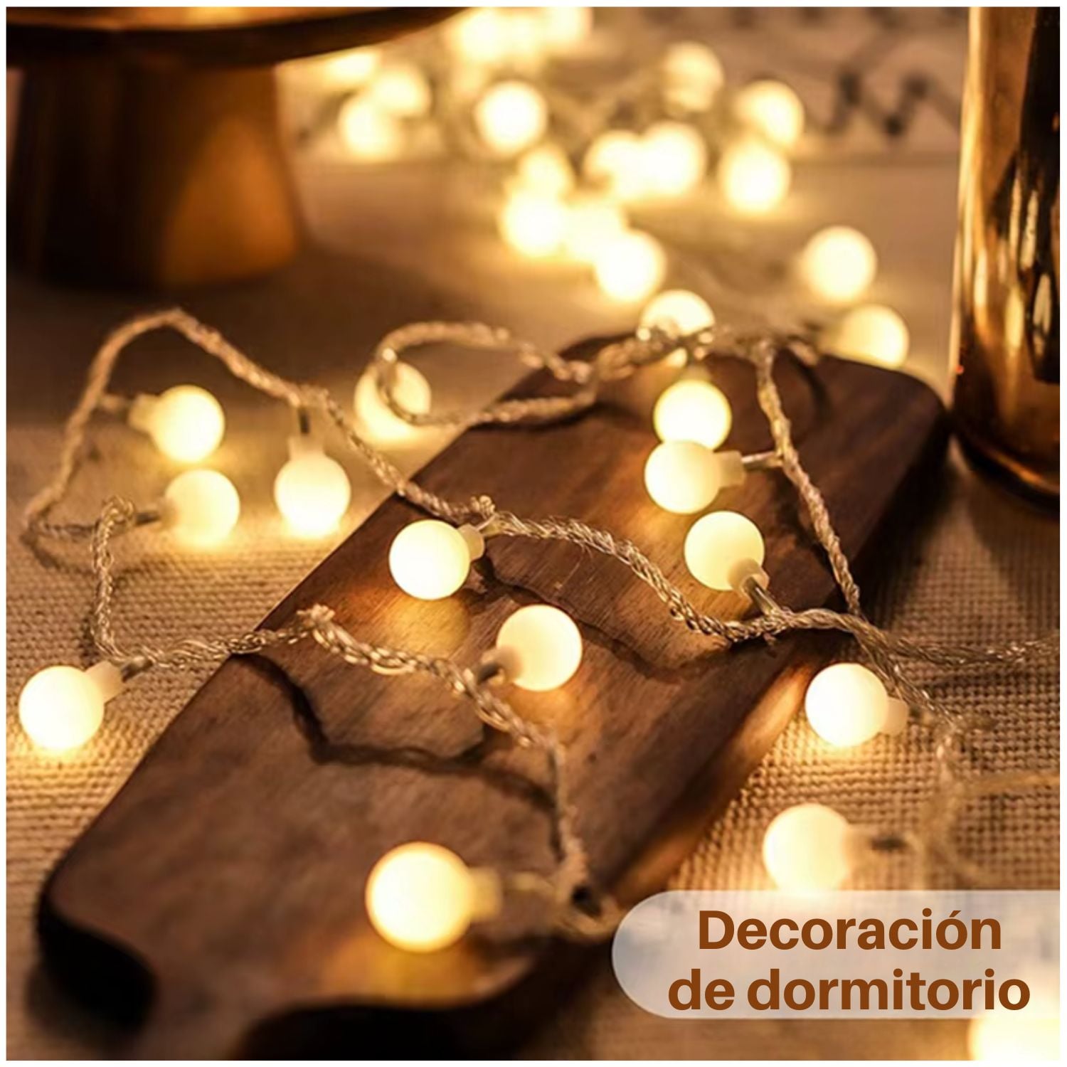 GUIRNALDA DE LUCES LED 9M 100 BOLITAS CÁLIDAS IP44 PARA DECORACIÓN INTERIOR Y EXTERIOR - 4