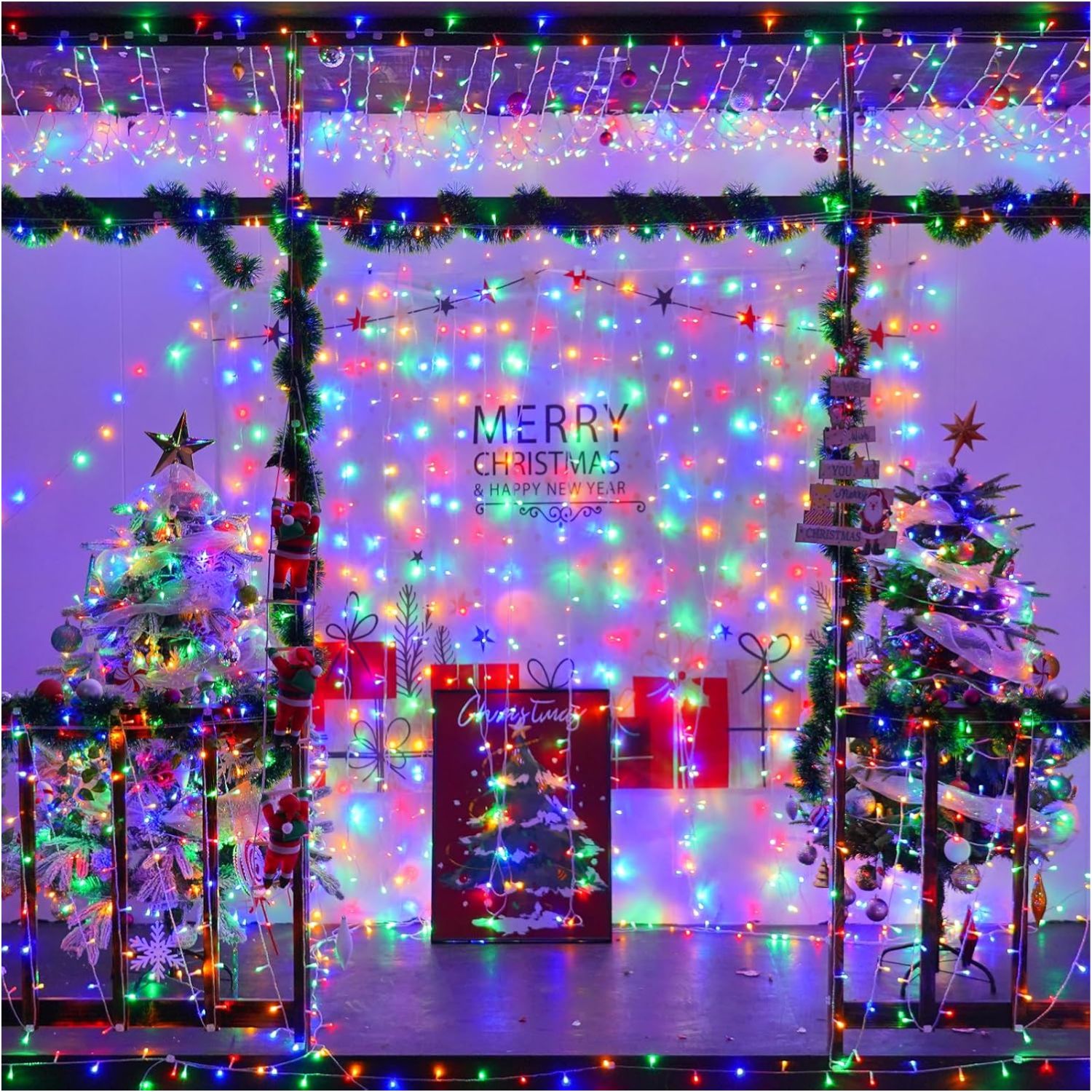 GUIRNALDA LUCES LED 50 METROS 400 LED CABLE TRANSPARENTE PARA TERRAZAS, JARDINES Y EVENTOS - 5