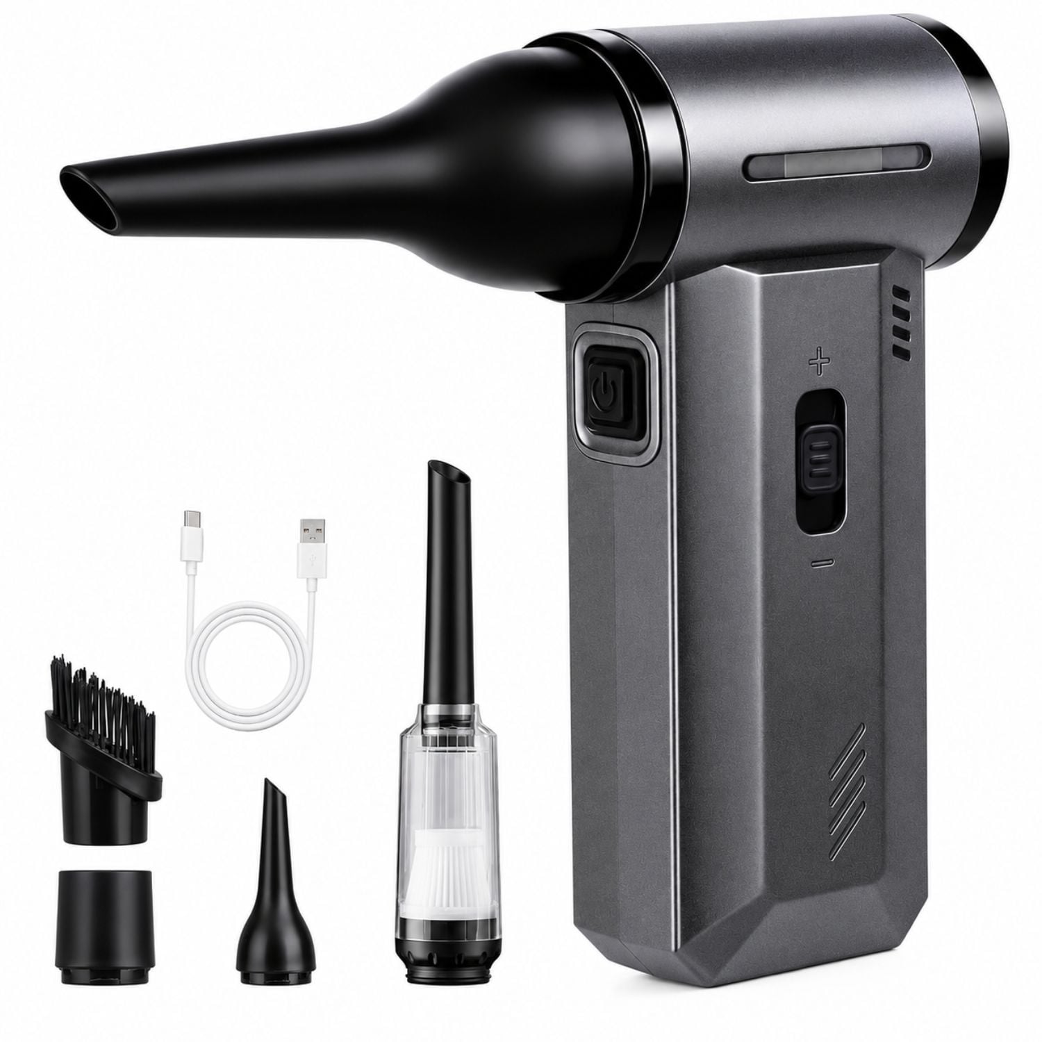 SOPLADOR TURBO ELÉCTRICO 130000 RPM ASPIRADORA 2 EN 1 RECARGABLE USB-C 9000MAH - 1
