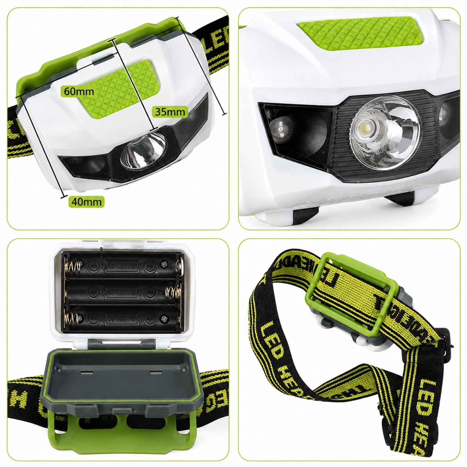 LINTERNA FRONTAL LED 120 LÚMENES IPX6 CON 4 MODOS PARA CASCO, CAMPING, PESCA Y TRABAJO - 5