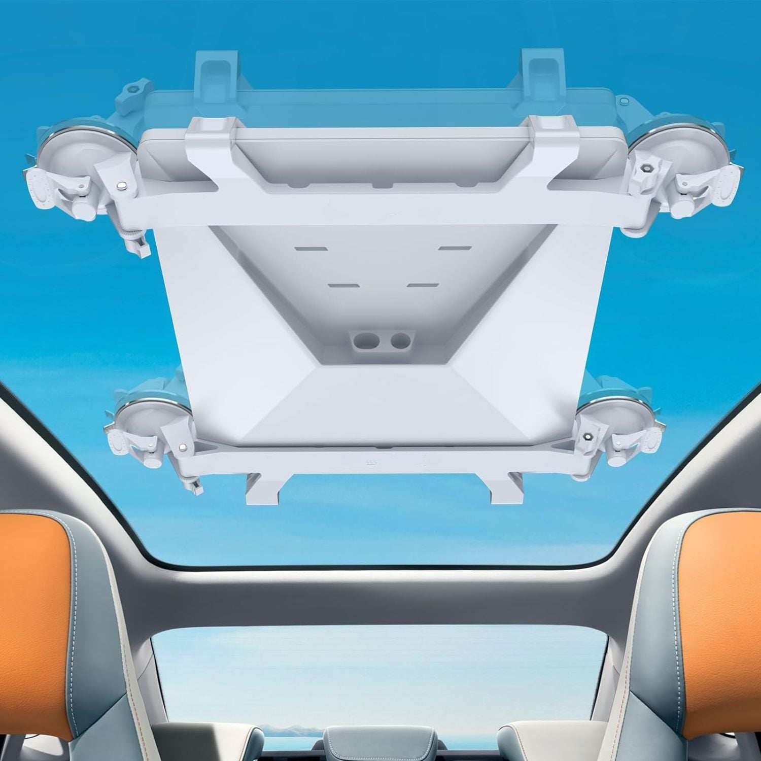 SOPORTE DE VENTOSA PARA STARLINK MINI CON 4 VENTOSAS PARA AUTO, RV, BARCO Y VENTANAS - 1