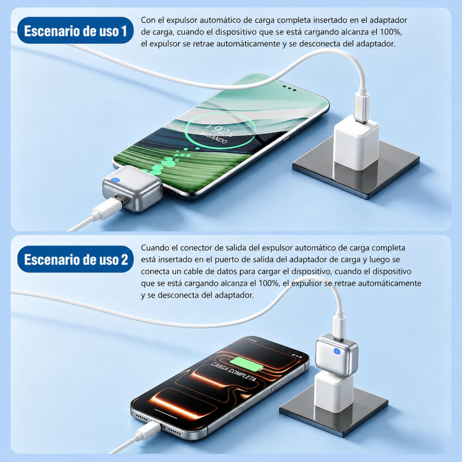 ADAPTADOR USB C INTELIGENTE 140W PD 3.1 CON DESCONEXIÓN AUTOMÁTICA COMPATIBLE CON LAPTOP CELULAR TABLET - 5