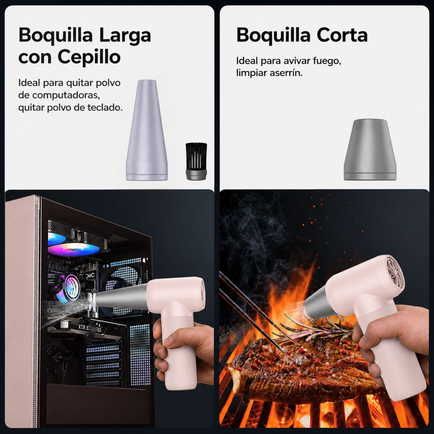 SOPLADOR DE AIRE ELÉCTRICO 180000 RPM PARA PC Y LIMPIEZA - 4