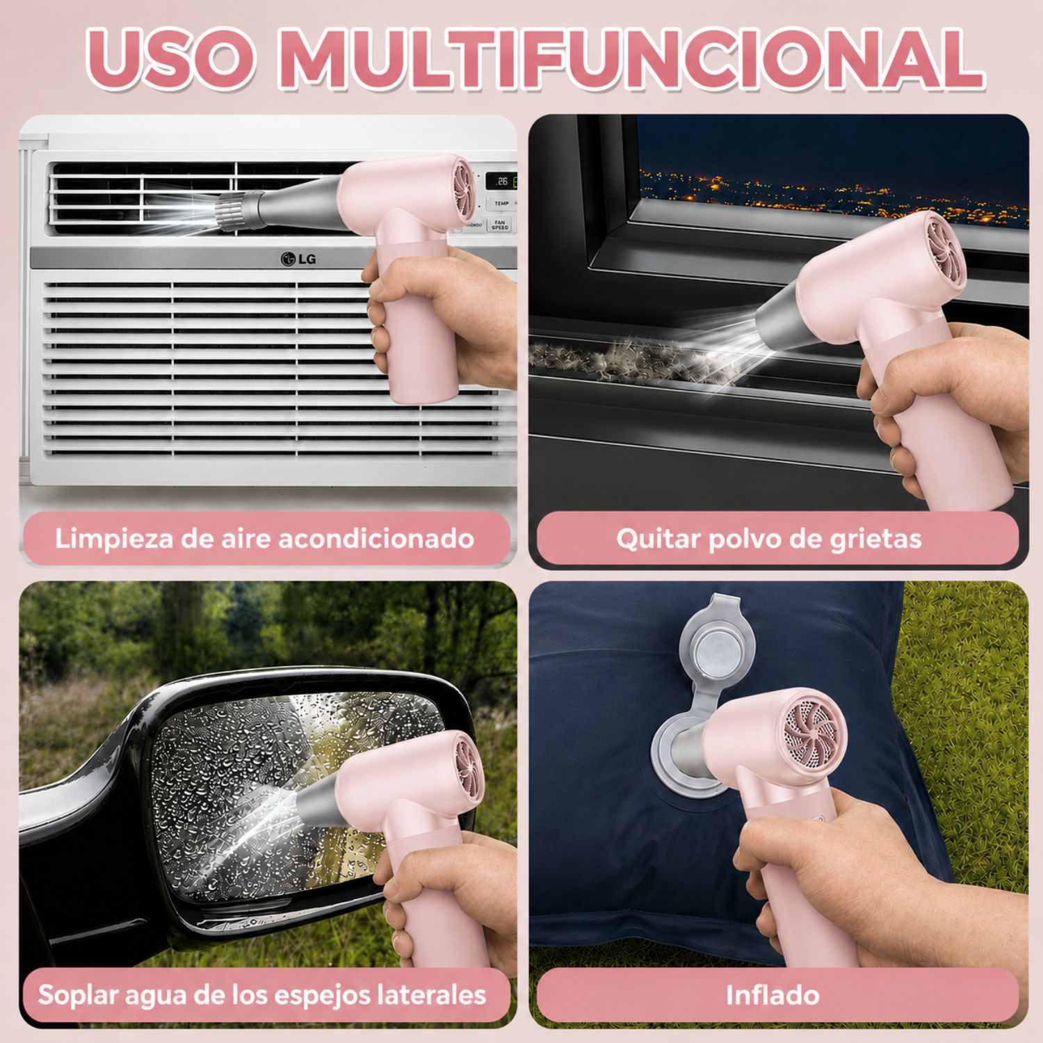 SOPLADOR DE AIRE ELÉCTRICO 180000 RPM PARA PC Y LIMPIEZA - 6