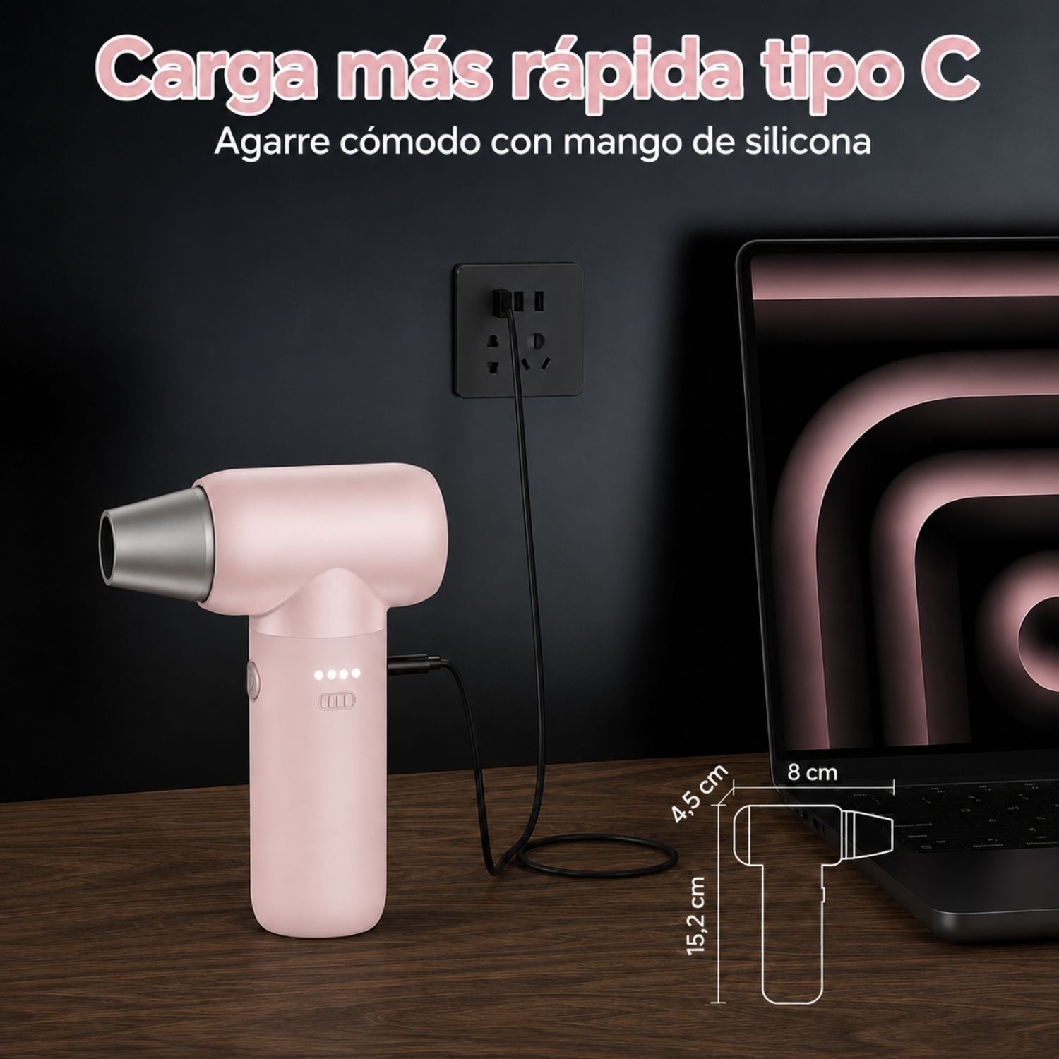 SOPLADOR DE AIRE ELÉCTRICO 180000 RPM PARA PC Y LIMPIEZA - 7