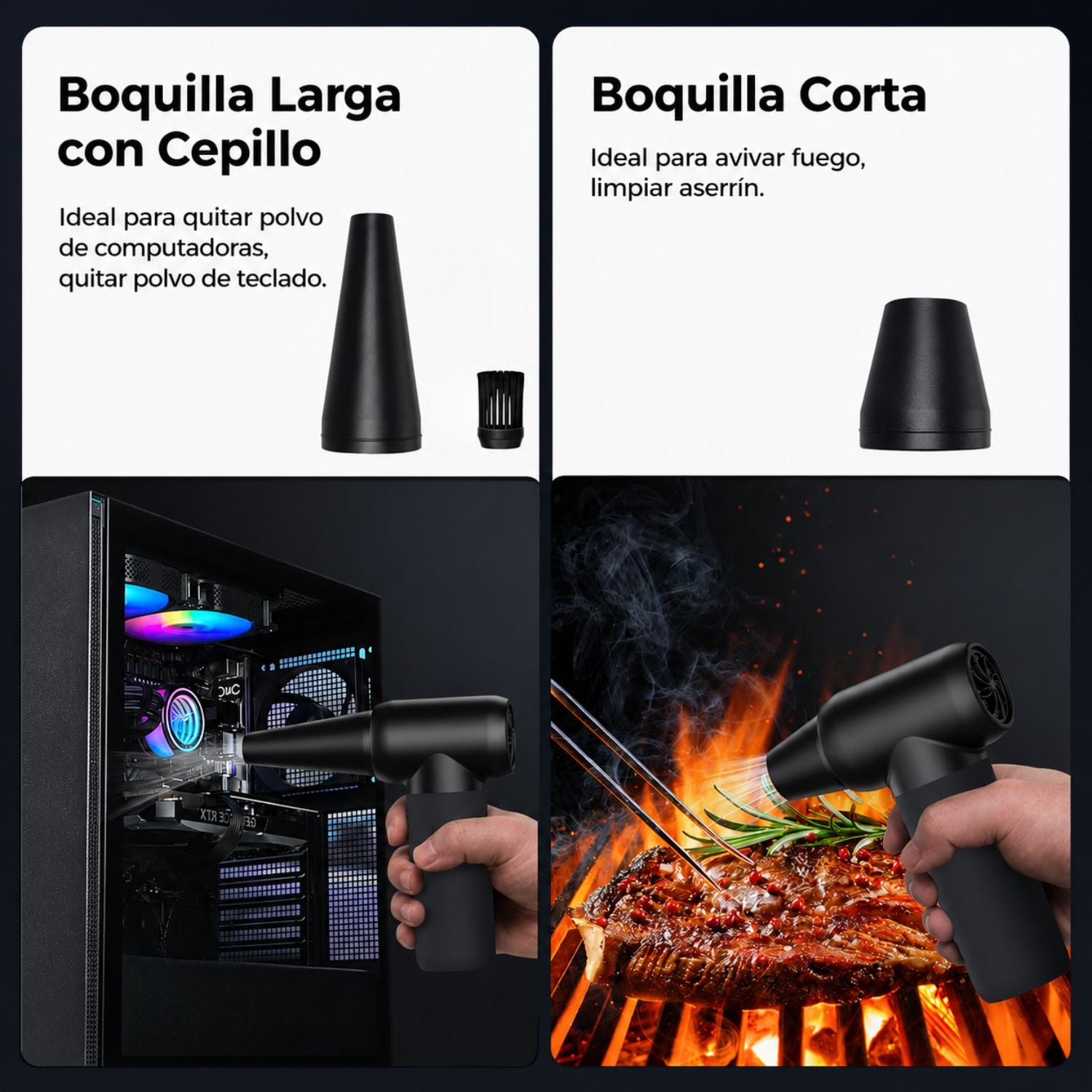 SOPLADOR DE AIRE ELÉCTRICO 180000 RPM PARA PC  Y  LIMPIEZA - 4
