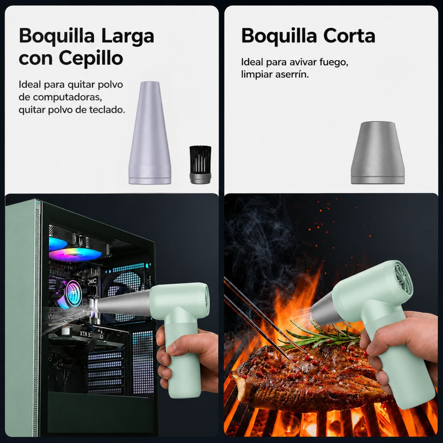SOPLADOR DE AIRE ELÉCTRICO 180000 RPM PARA PC  Y  LIMPIEZA - 4