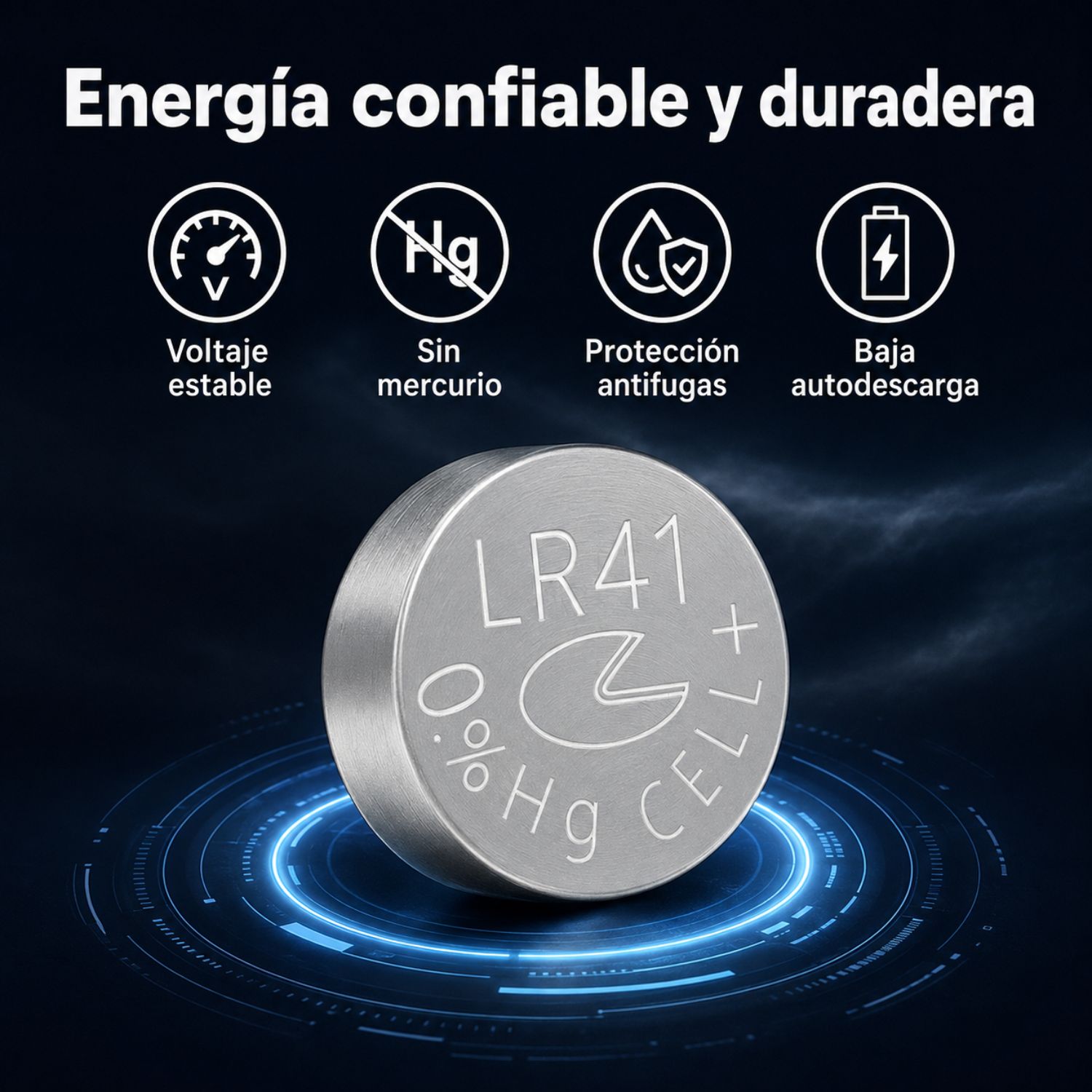 PILAS BOTÓN LR41 AG3 1.5V PACK DE 10 PARA TERMÓMETRO RELOJ JUGUETES Y PUNTERO LÁSER - 4