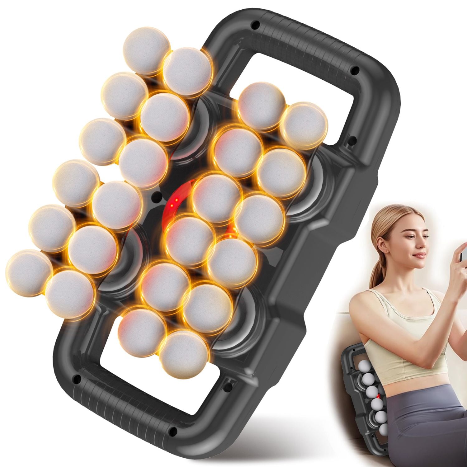 MASAJEADOR CORPORAL ELÉCTRICO RECARGABLE CON 24 CABEZALES, 20 INTENSIDADES Y PANTALLA DIGITAL VICTORIA HAN - 1