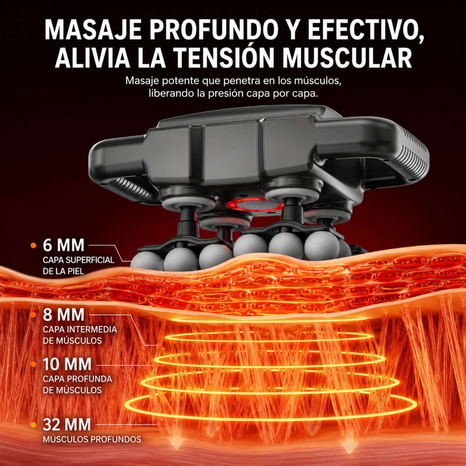 MASAJEADOR CORPORAL ELÉCTRICO RECARGABLE CON 24 CABEZALES, 20 INTENSIDADES Y PANTALLA DIGITAL VICTORIA HAN - 7