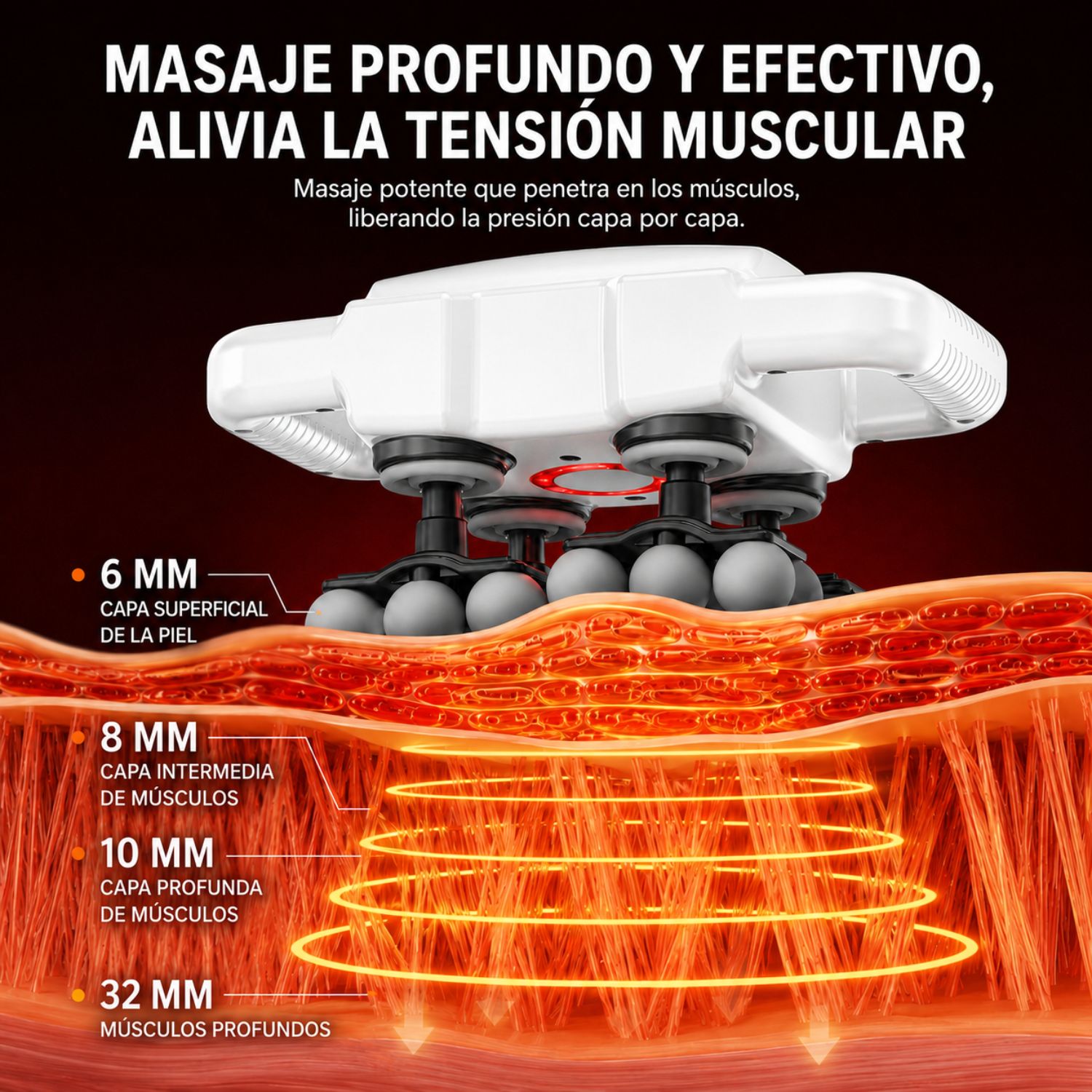 MASAJEADOR CORPORAL ELÉCTRICO RECARGABLE CON 24 CABEZALES, 20 INTENSIDADES Y PANTALLA DIGITAL VICTORIA HAN - 7