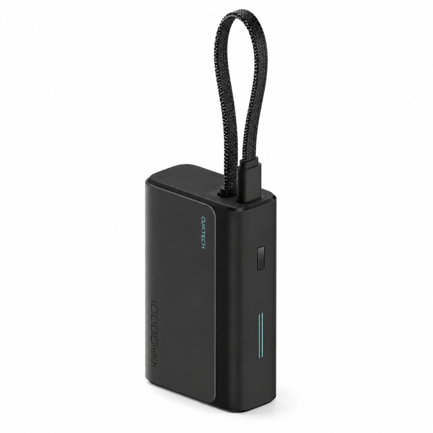 POWER BANK 10000MAH 33W CARGA RÁPIDA CON CABLE USB-C INTEGRADO Y PUERTO USB-A CUKTECH NEGRO - 1