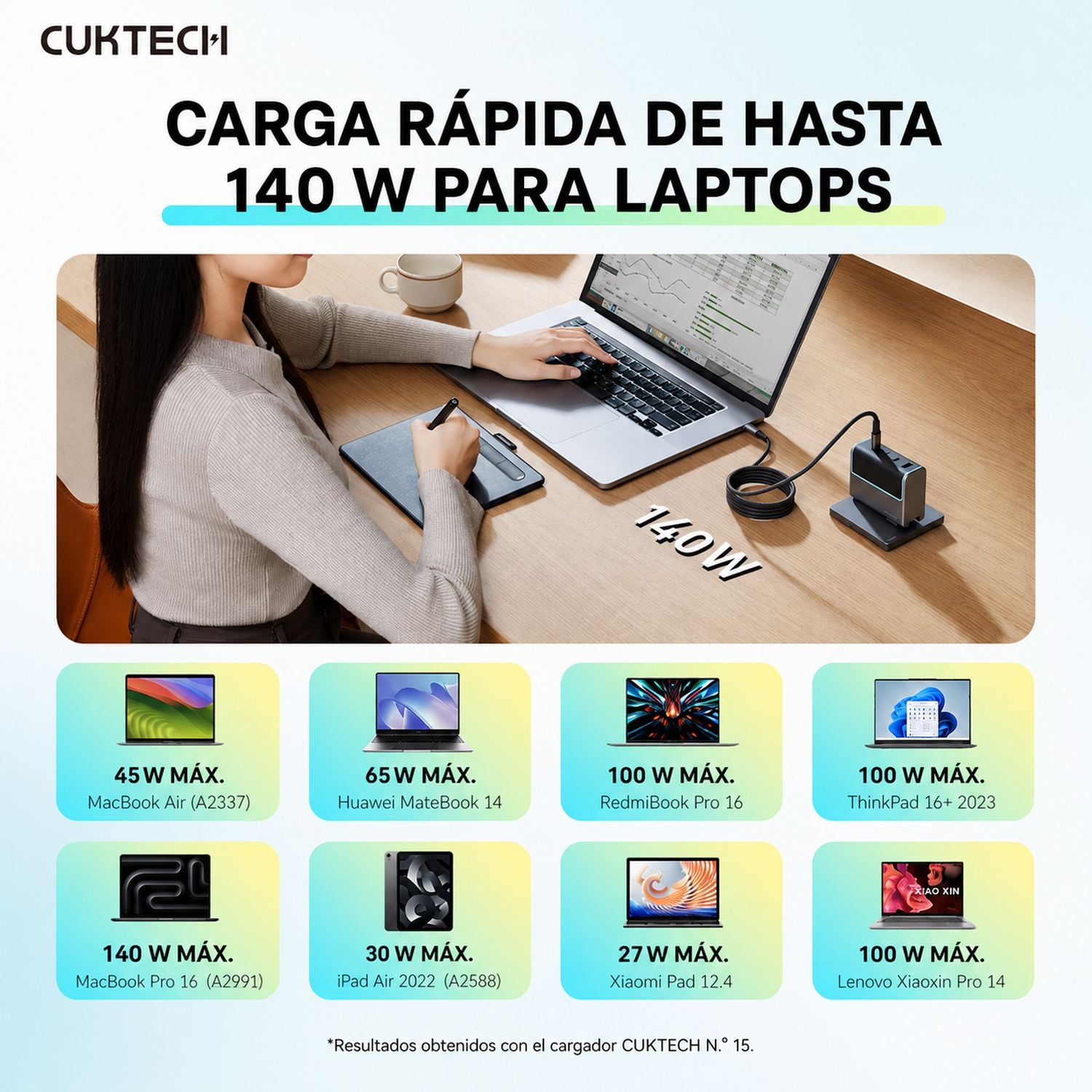 CABLE USB-C A USB-C CUKTECH 240W CARGA RÁPIDA PD 3.1 MAGNÉTICO 1.5 M PARA LAPTOP Y CELULAR - 5