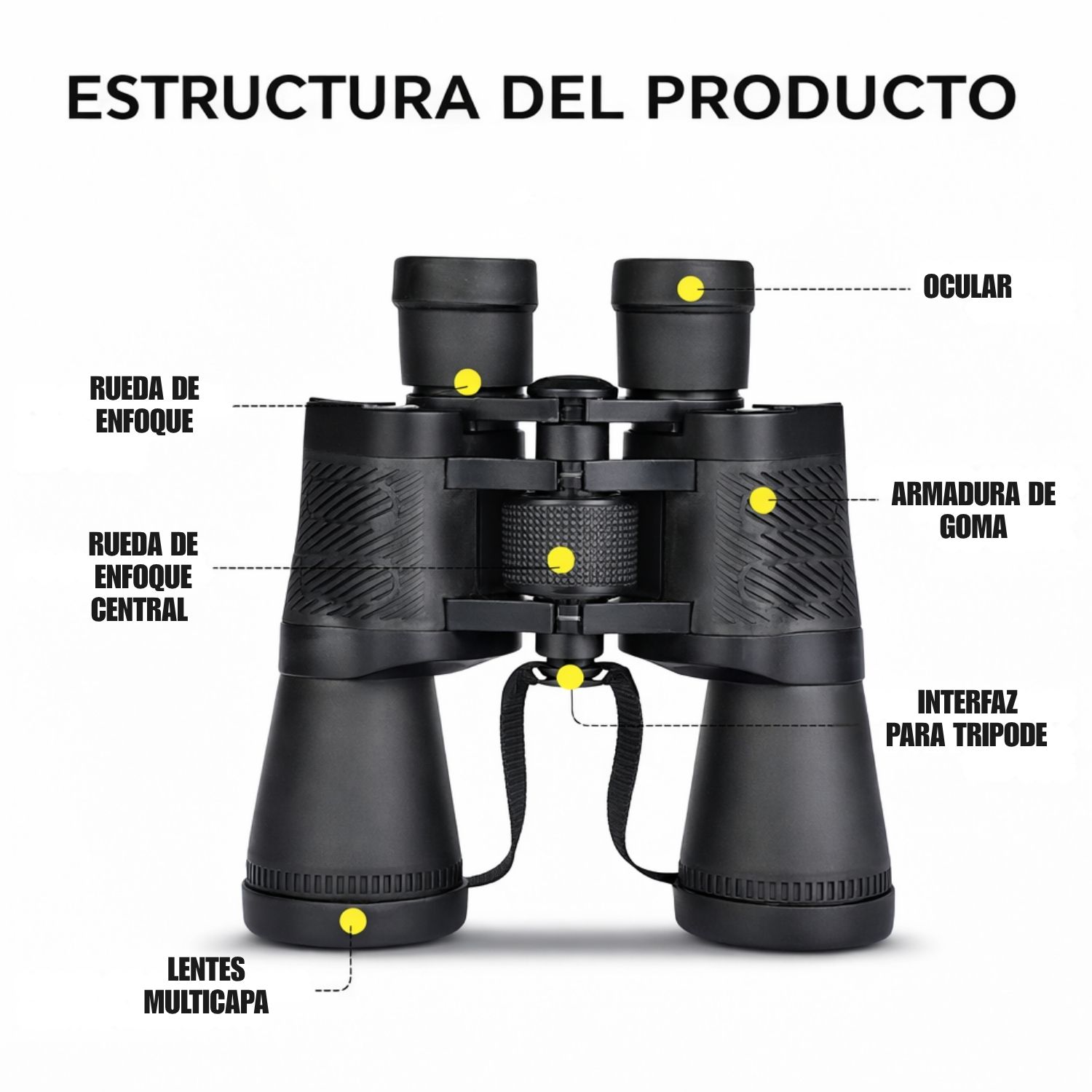 BINOCULARES POTENTES 50X50 PARA OBSERVACIÓN DE NATURALEZA Y DEPORTES - 2
