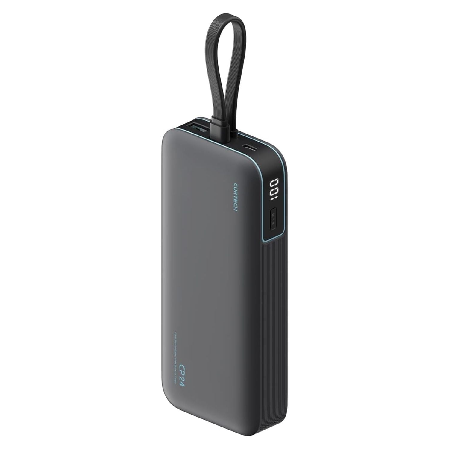 POWER BANK 20000MAH 40W USB-C CON CABLE INTEGRADO CARGA RÁPIDA Y PANTALLA DIGITAL - 1