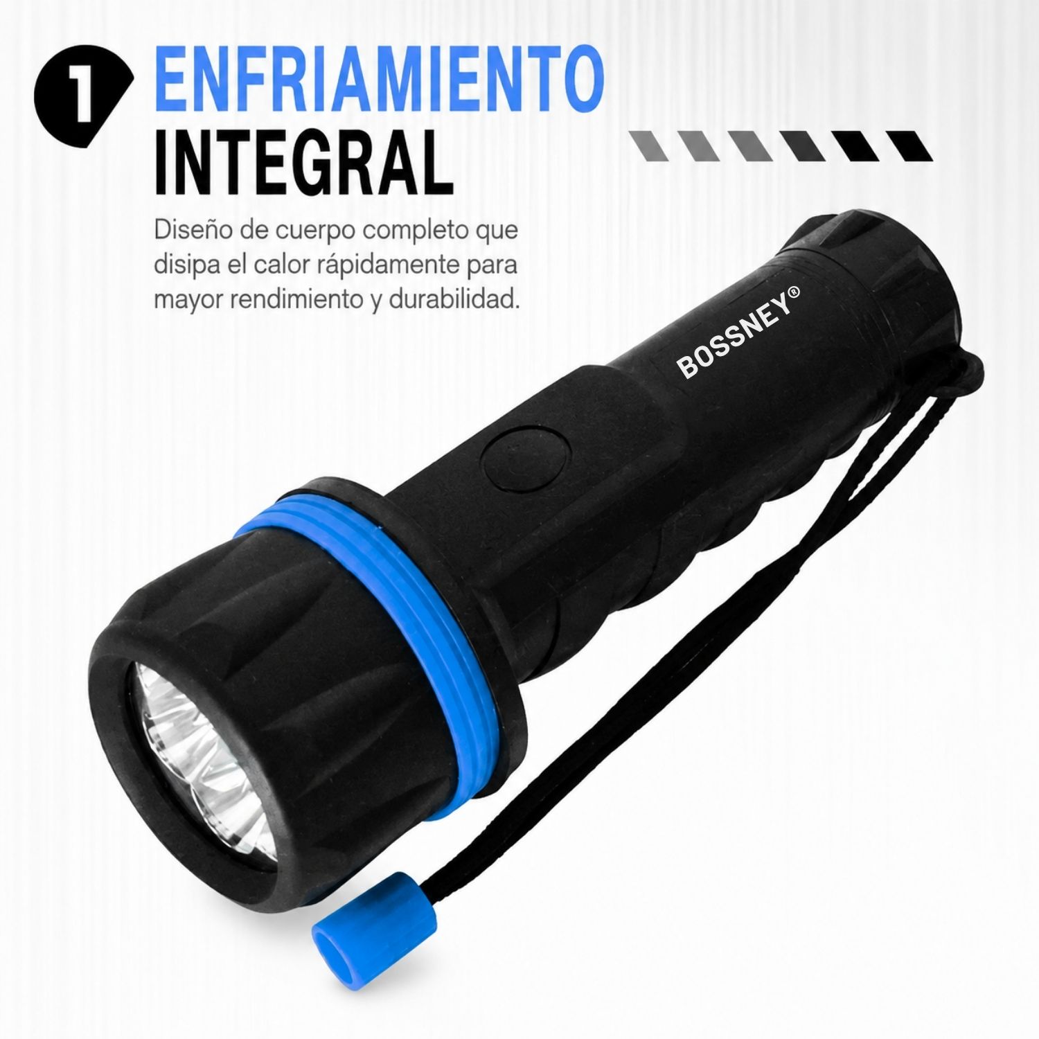 LINTERNA DE MANO LED RESISTENTE AL AGUA PARA HOGAR TRABAJO CAMPING EMERGENCIAS Y ACTIVIDADES AL AIRE LIBRE - 4