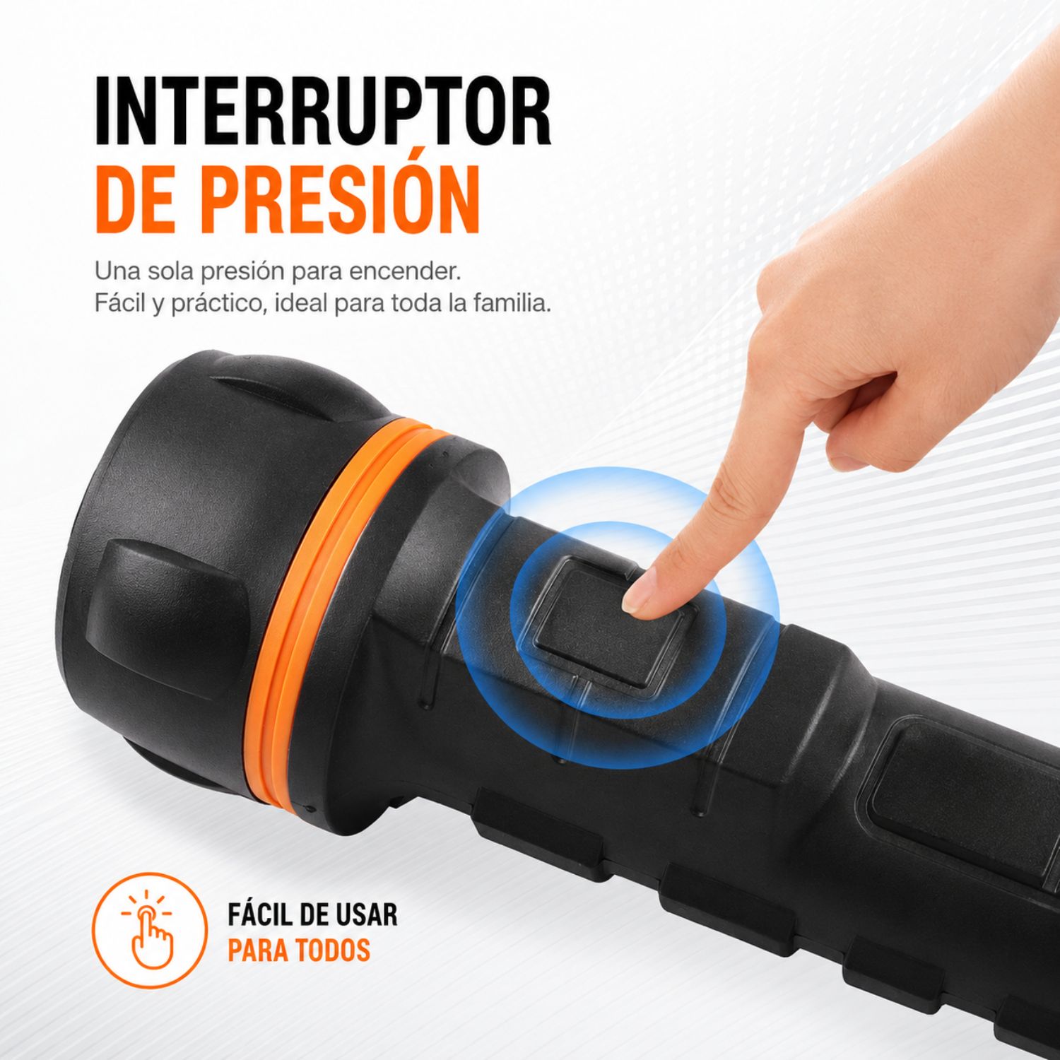 LINTERNA LED 3W RESISTENTE AL AGUA CON 7 LED DE ALTO BRILLO PARA EMERGENCIAS CAMPING PESCA Y USO DIARIO - 6