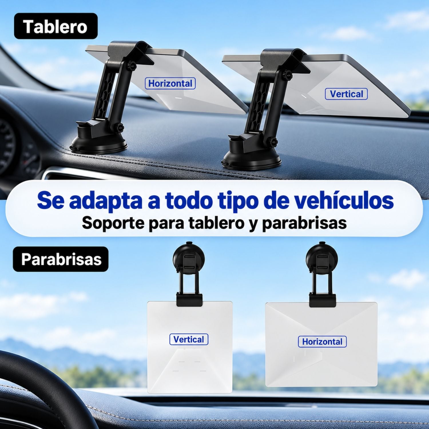 SOPORTE AJUSTABLE STARLINK MINI CON VENTOSA PARA AUTO, TABLERO Y PARABRISAS, IDEAL PARA VIAJES - 6